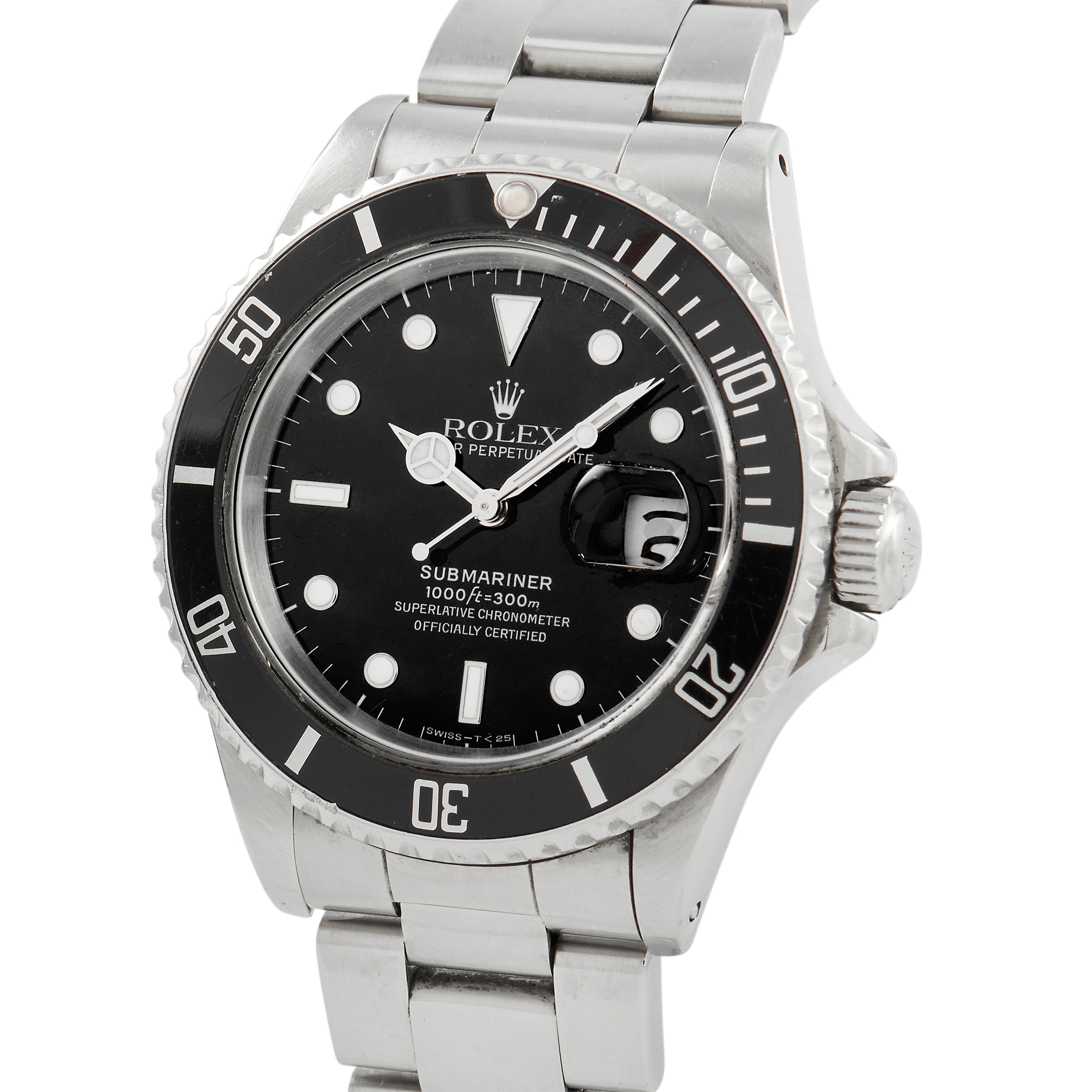 Rolex Submariner Black Dial Watch 16610BKSO