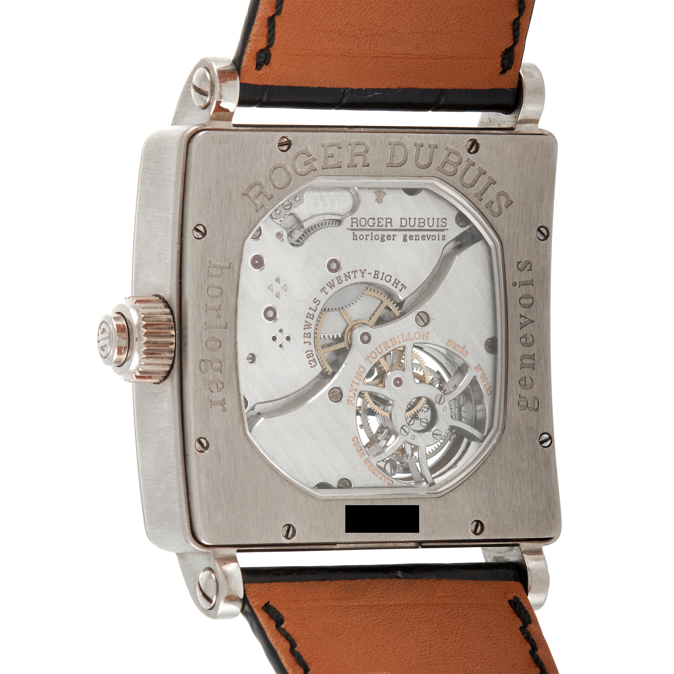 Roger Dubuis GoldenSquare White Gold Tourbillon Watch G40 030 GN1G.7A