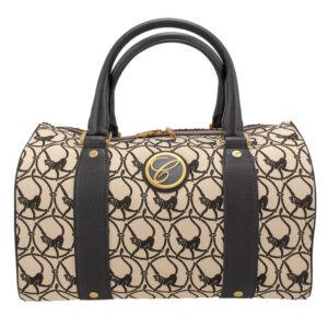Chopard Milano Beige Cloth & Brown Leather Handbag 95000-0328