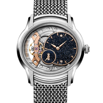 Audemars Piguet Millenary Frosted 18K White Gold Aventurine Dial 39.5 mm Watch 77244BC.GG.1272BC.01