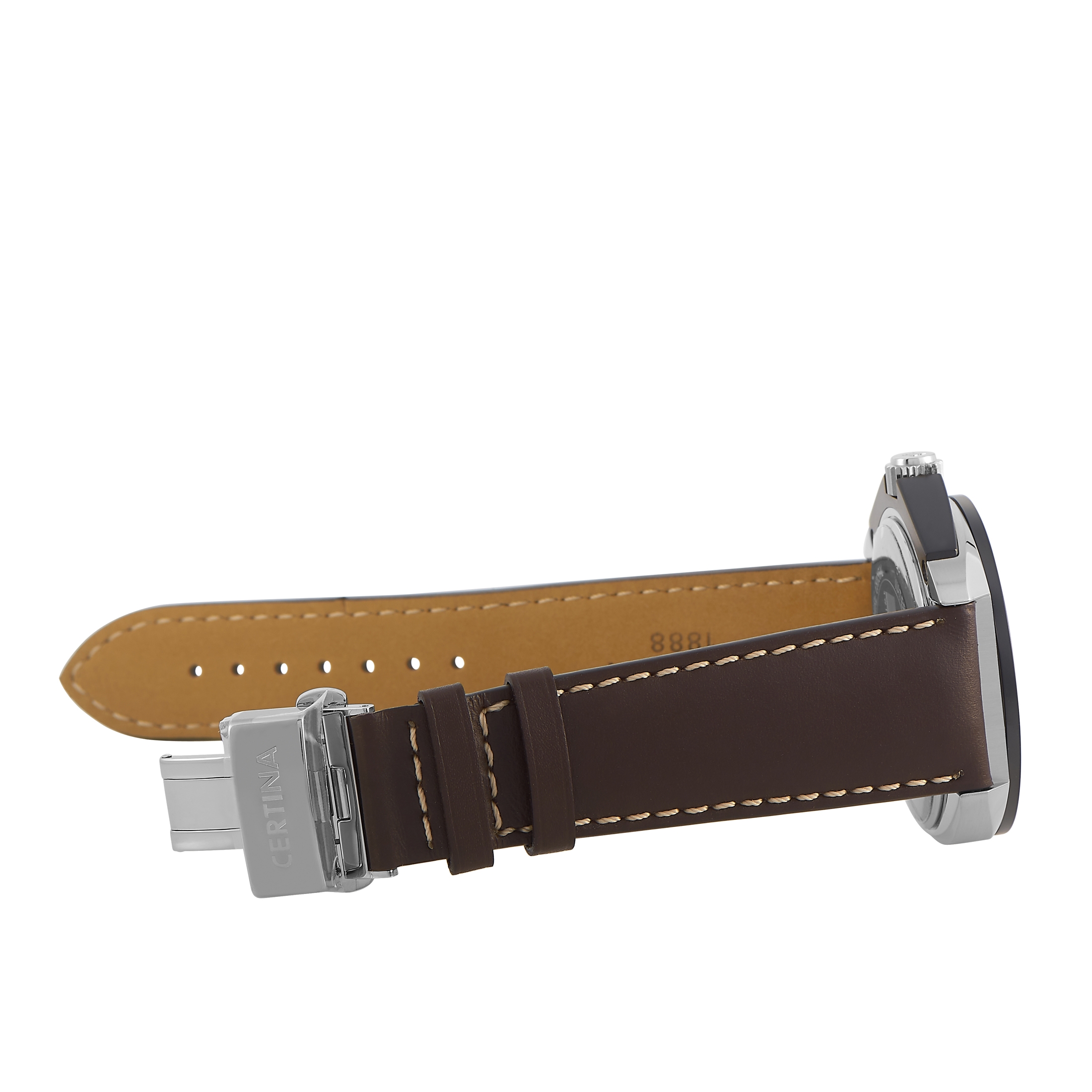 Certina DS Royal Black Dial Men's Brown Leather Watch C010.410.16.051.00