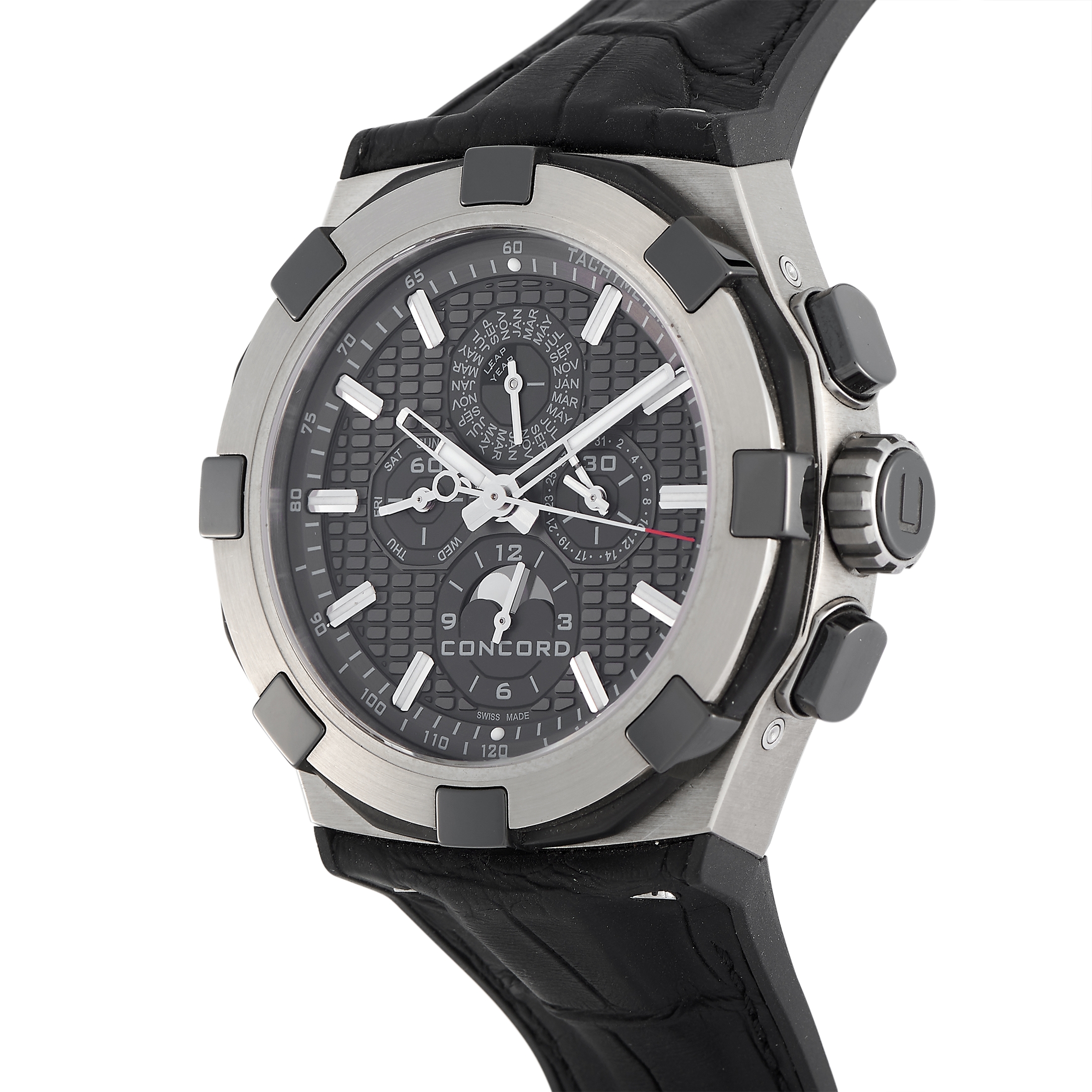 Concord C1 White Gold Perpetual Calendar Chronograph Watch 01.6.60.1087