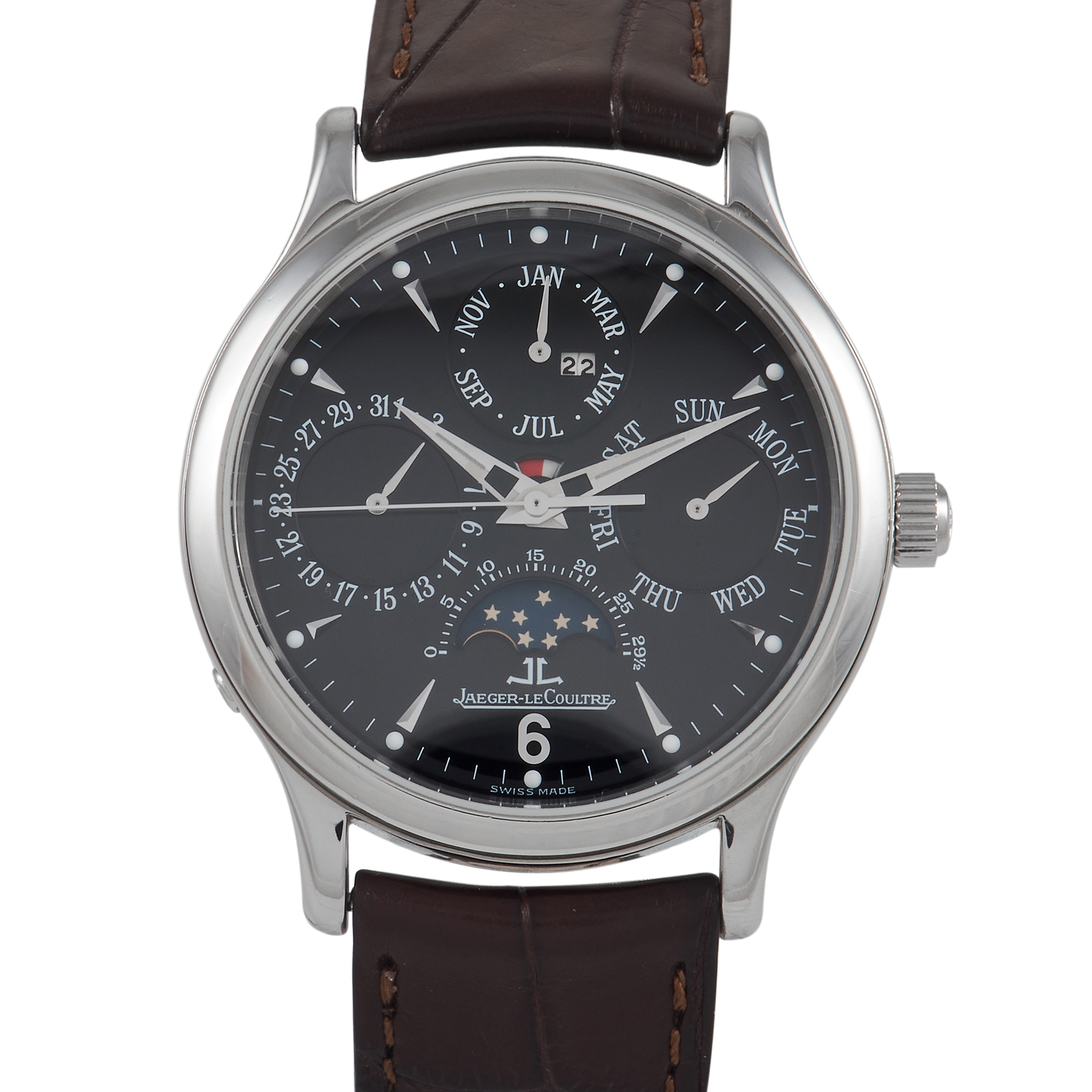 Jaeger-LeCoultre 37.2 mm Master Control Perpetual Calendar 18K White Gold Watch 12129820