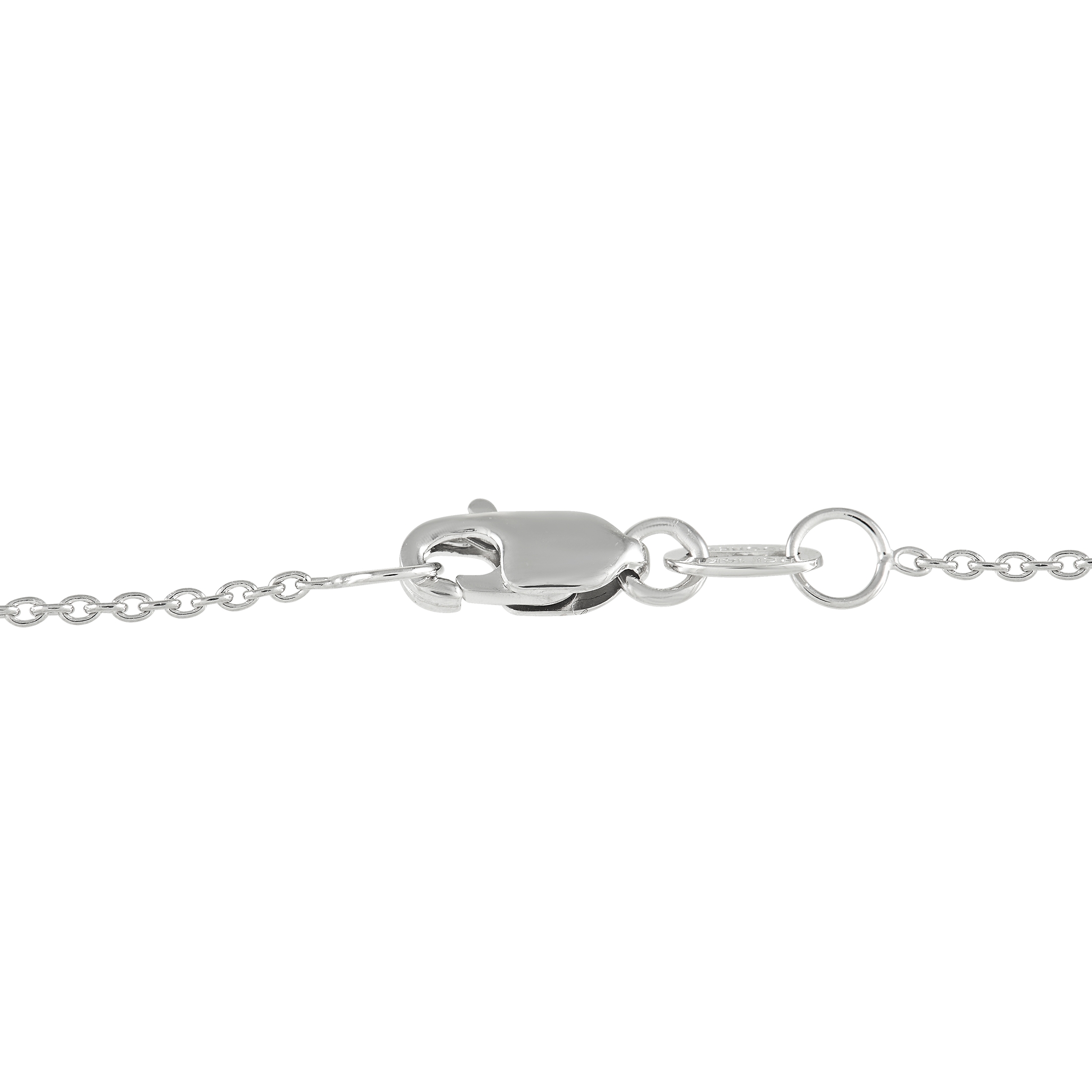 LB Exclusive 14K White Gold 0.10 ct Diamond Necklace NK410241W - Image 3
