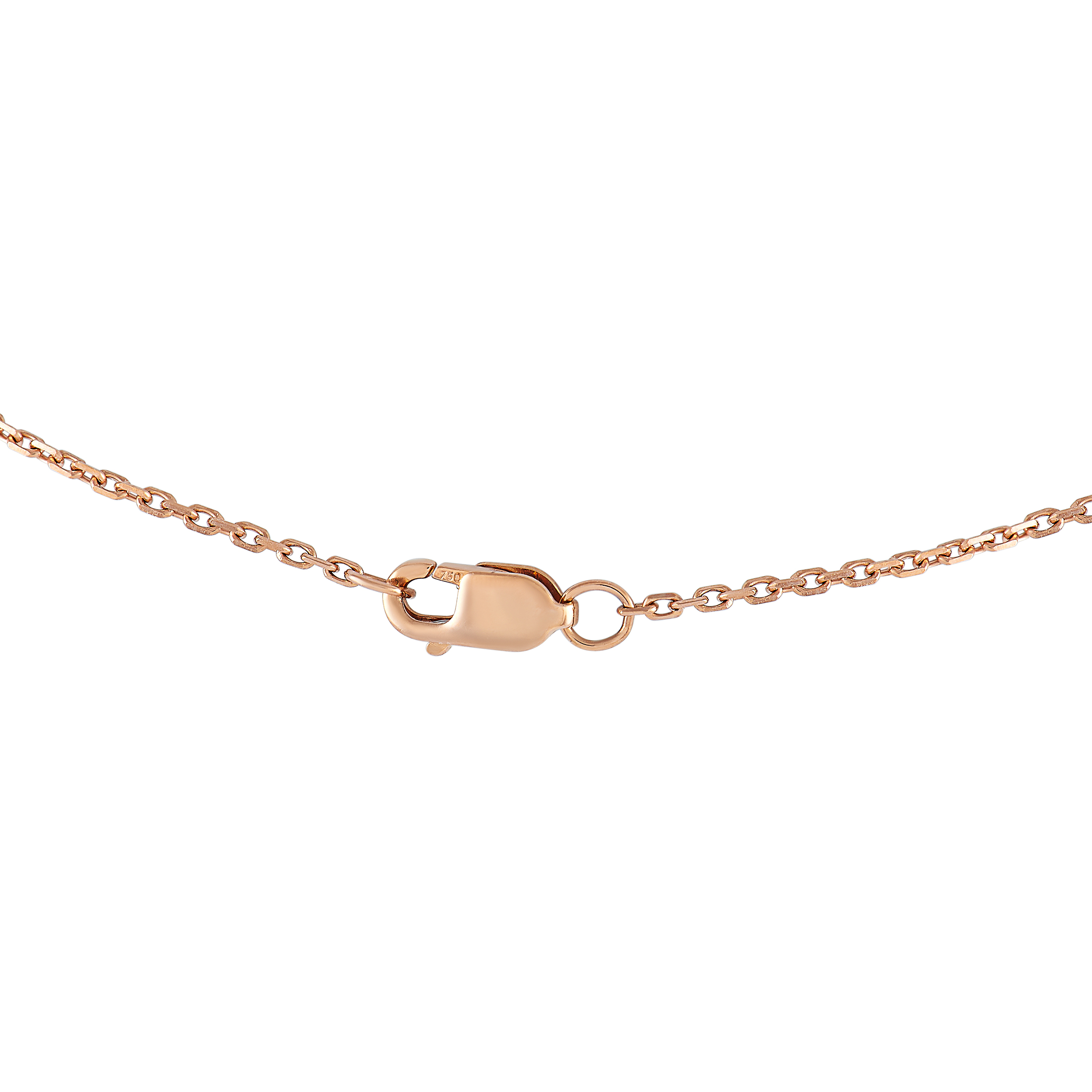LB Exclusive 18K Rose Gold 0.46 ct Diamond Butterfly Necklace ANK-16359-R - Image 3