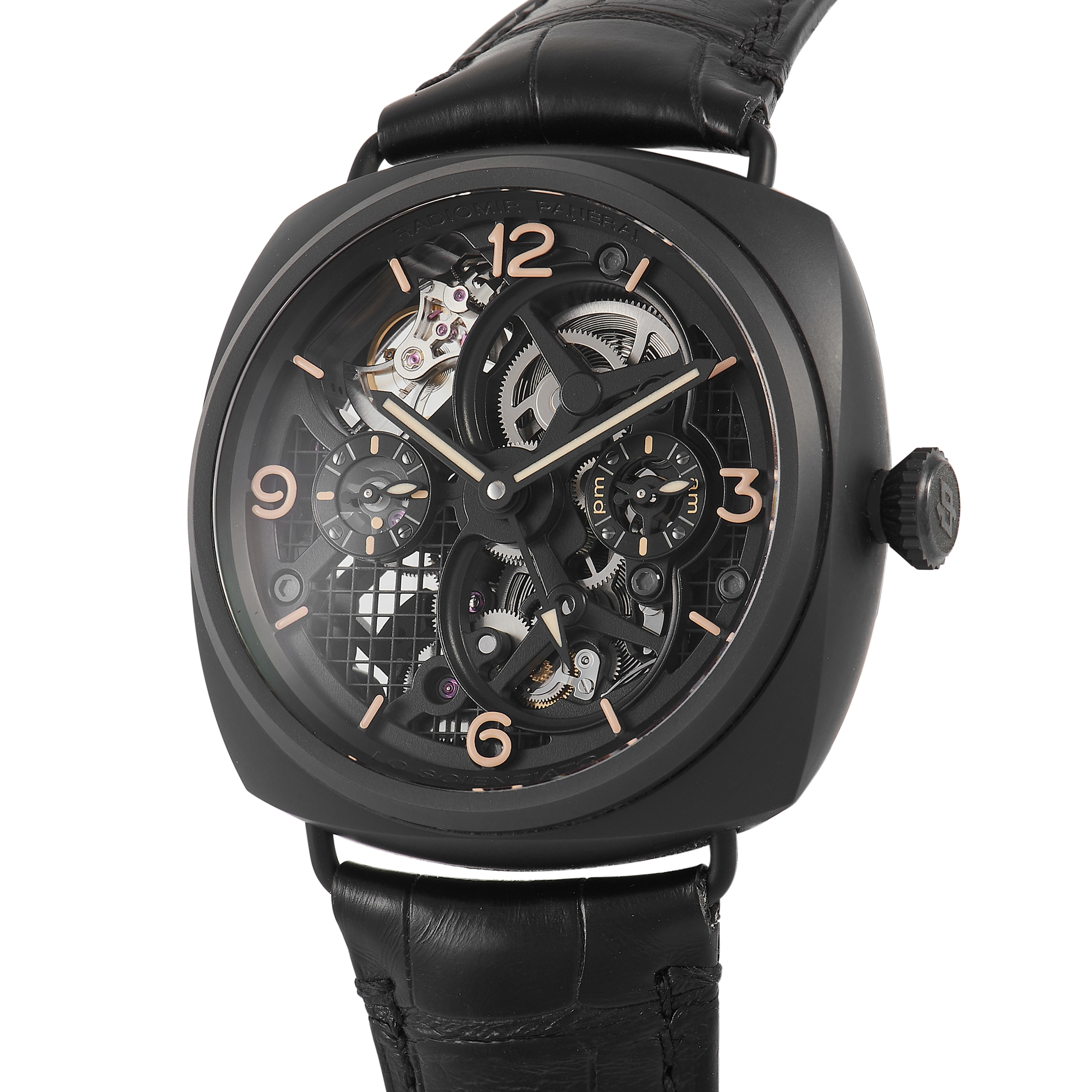 Officine Panerai Lo Scienziato Radiomir Tourbillon GMT Ceramica Men's Watch PAM350