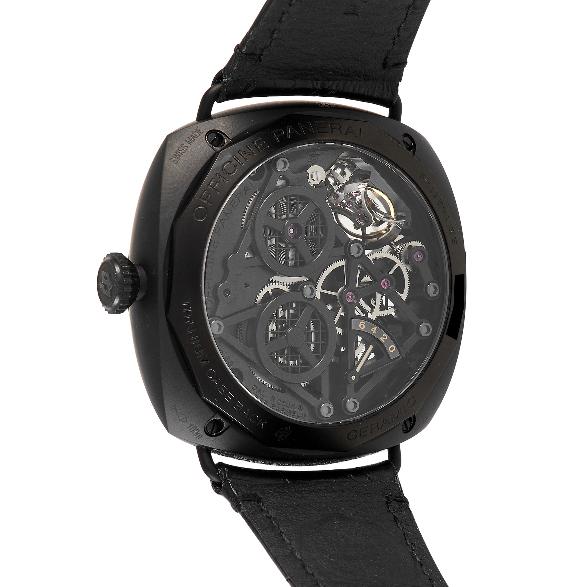 Officine Panerai Lo Scienziato Radiomir Tourbillon GMT Ceramica Men's Watch PAM350