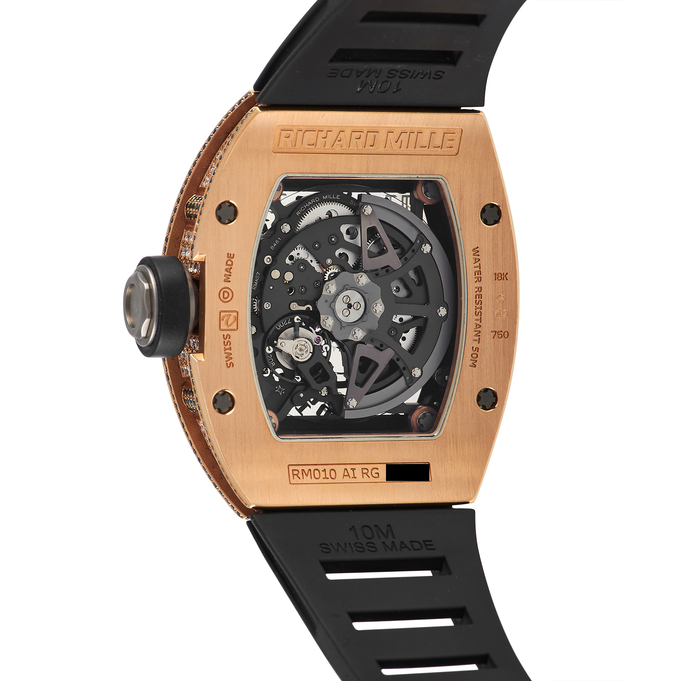 Richard Mille 18K Rose Gold Diamond Watch RM 010 AI RG - Image 3