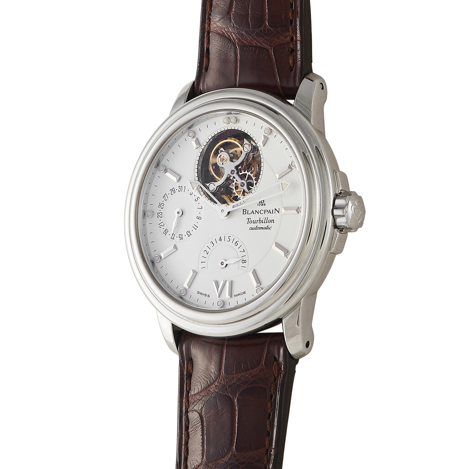 Blancpain Leman Tourbillon 8-Day Power Reserve Watch 2125-1527-53