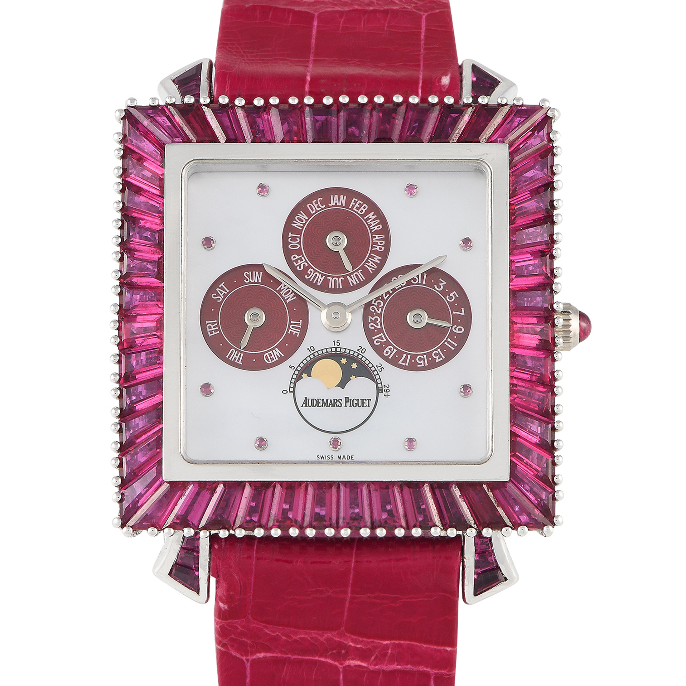 Audemars Piguet Perpetual Calendar Ruby White Gold Watch 25756BC/R/0002