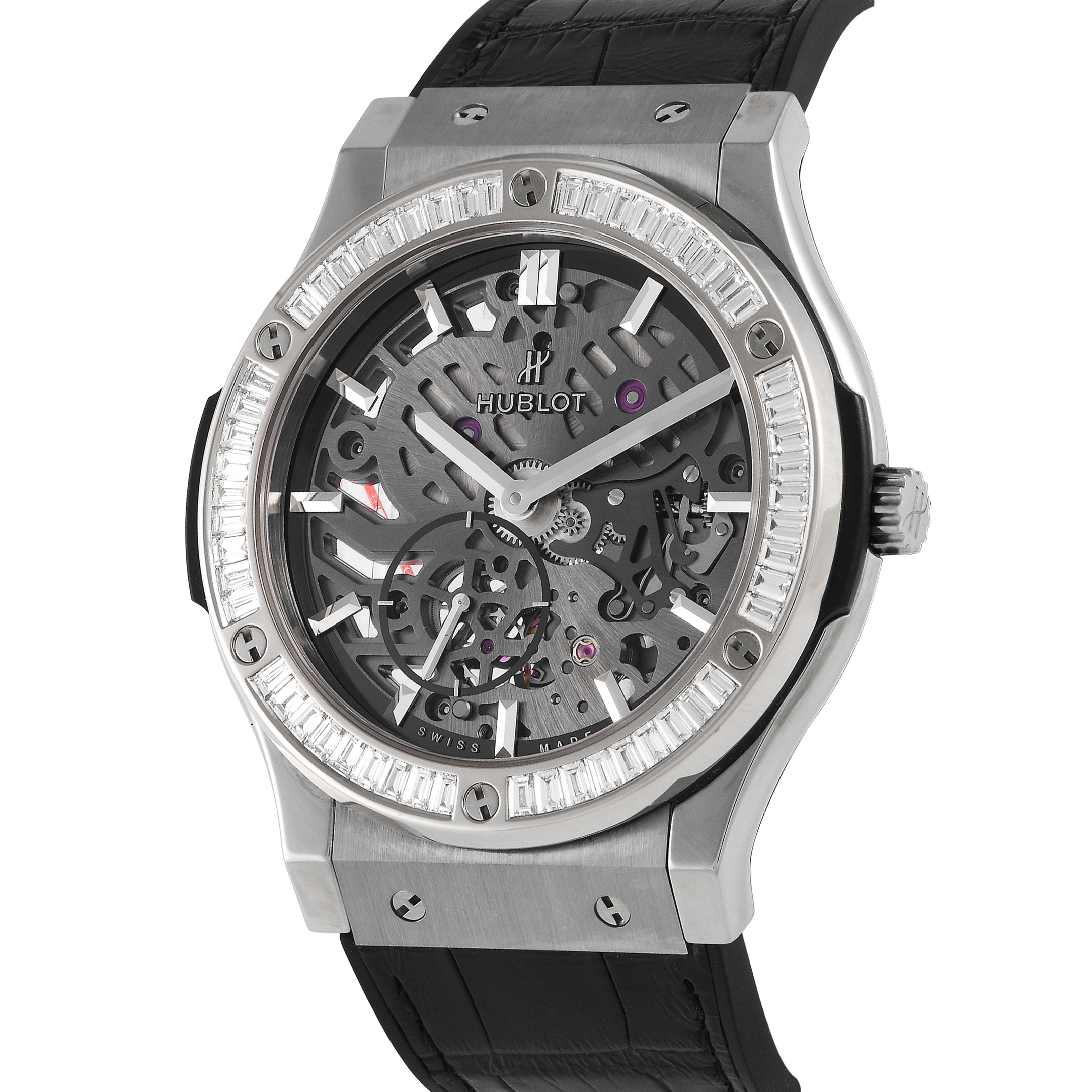 Hublot Classic Fusion Ultra-Thin Skeleton Diamond Bezel Watch 515.NX.0170.LR.1904