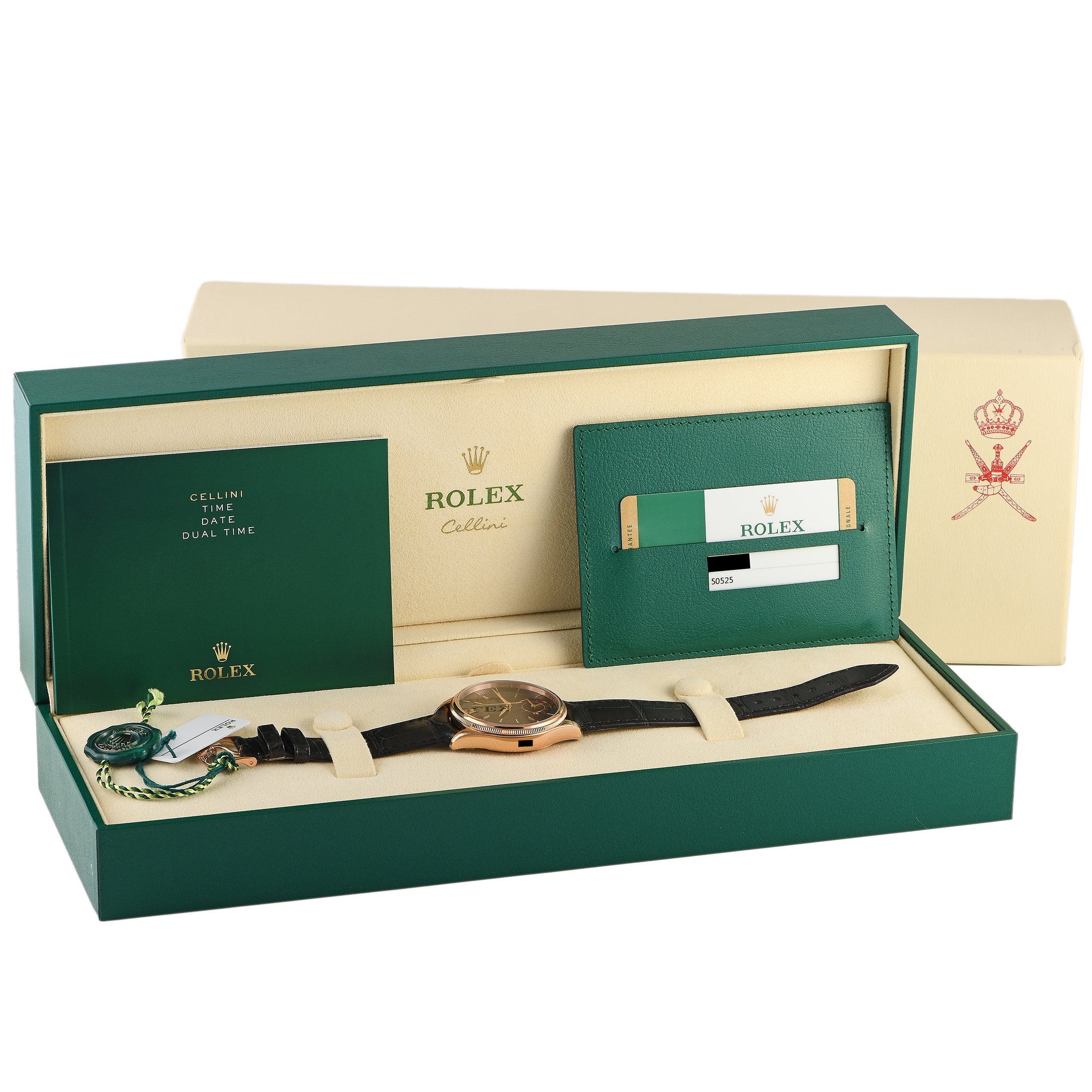 Rolex Cellini Dual Time Khanjar Watch 50525