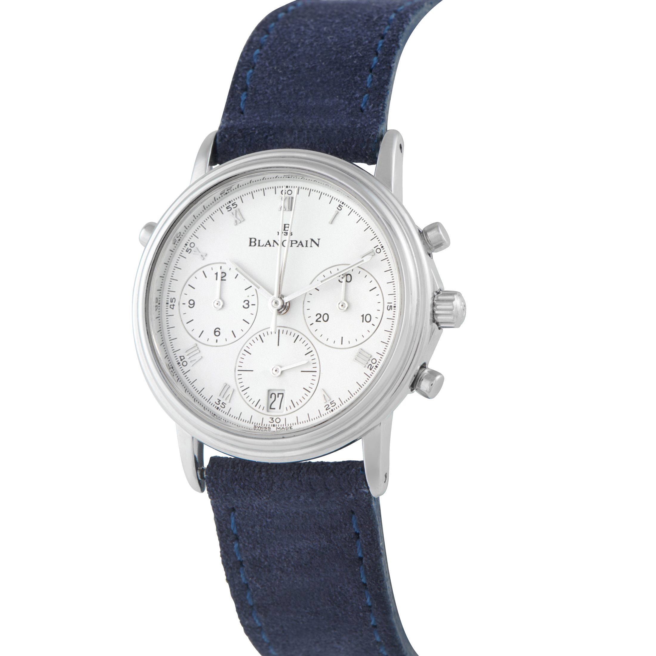 Blancpain Villeret Split Seconds Chronograph Platinum Watch 1186-3427-55 - Image 2
