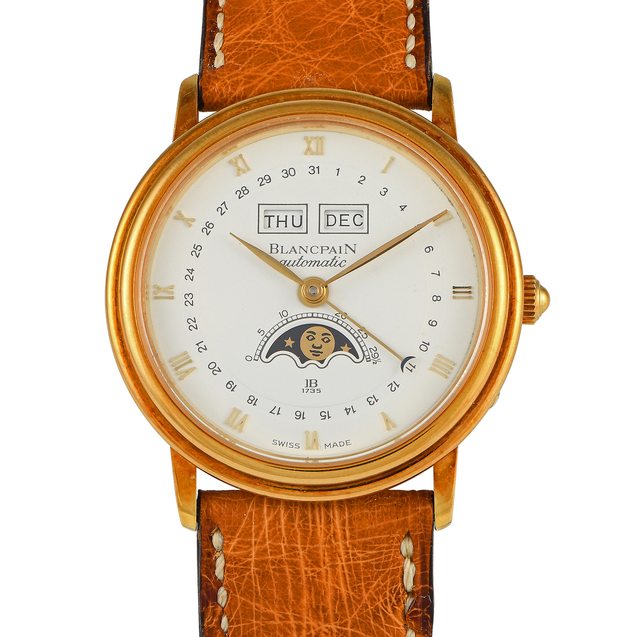 Blancpain Villeret Triple Date Moonphase Watch 6553-1418-58 - 34mm