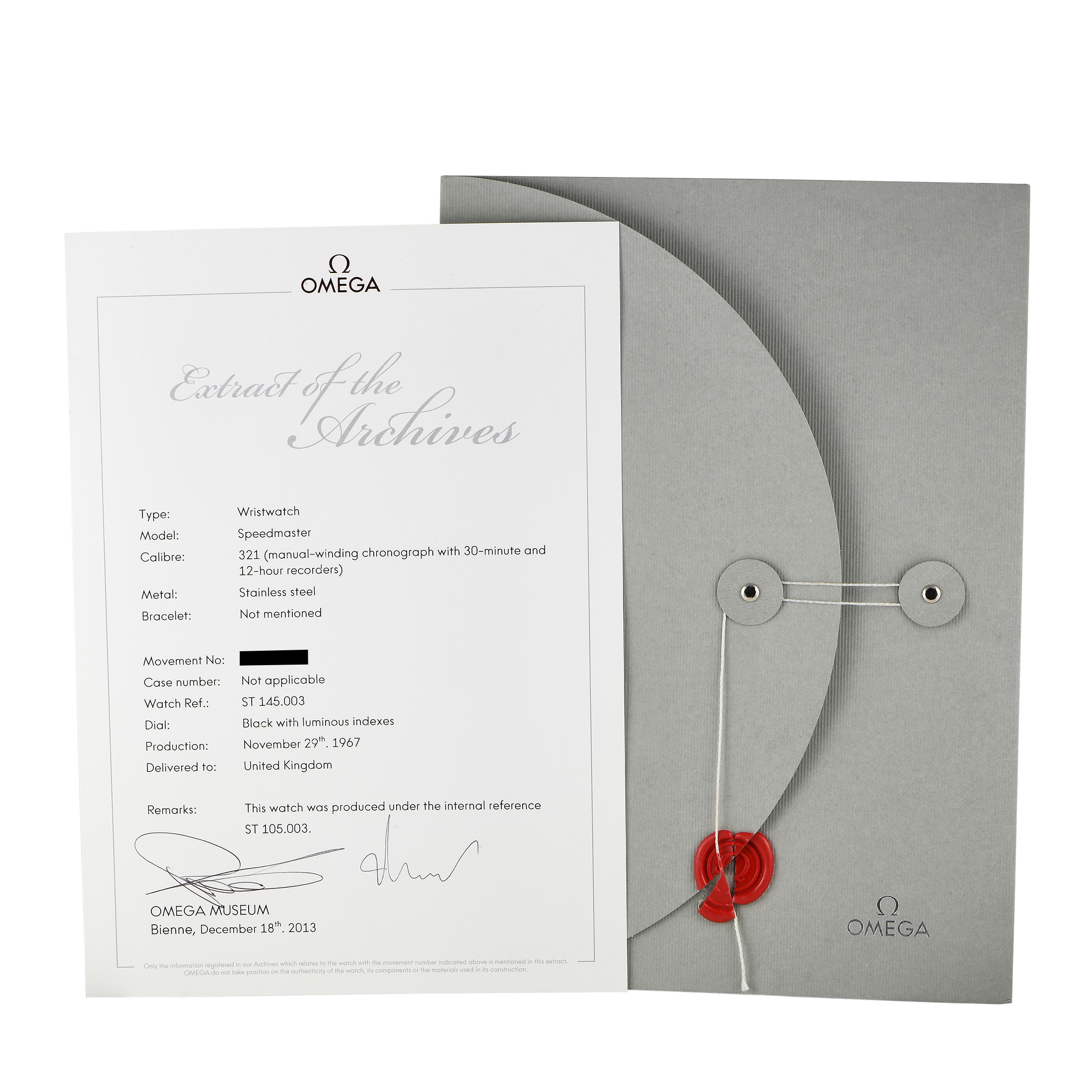 Omega Speedmaster Ed White Watch 105.003-65 - Image 5