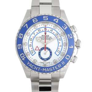 Pre-owned Rolex Yacht-Master II 44mm white dial regatta chronograph, ref. 116680