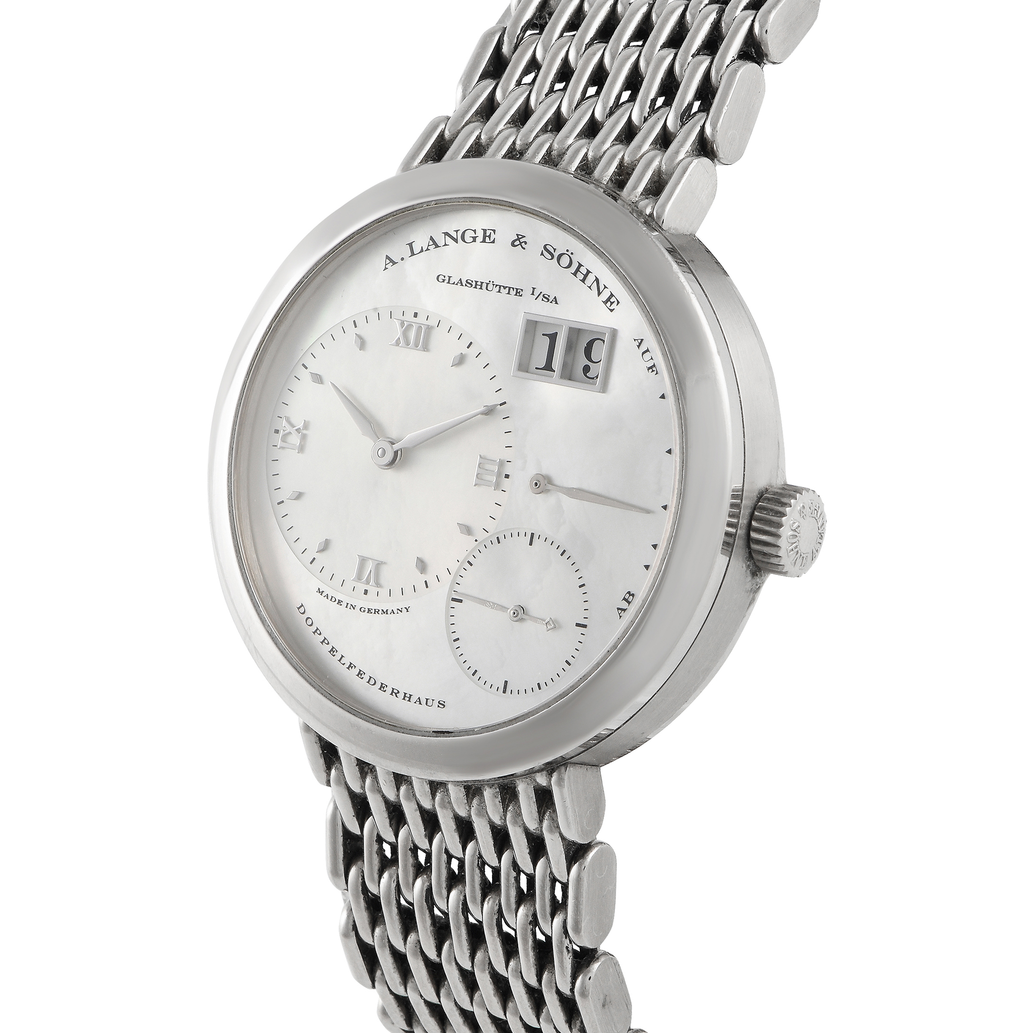 A. Lange & Sohne Soirée Lange 1 White Gold Mother of Pearl Dial Watch 160.029 - Image 2
