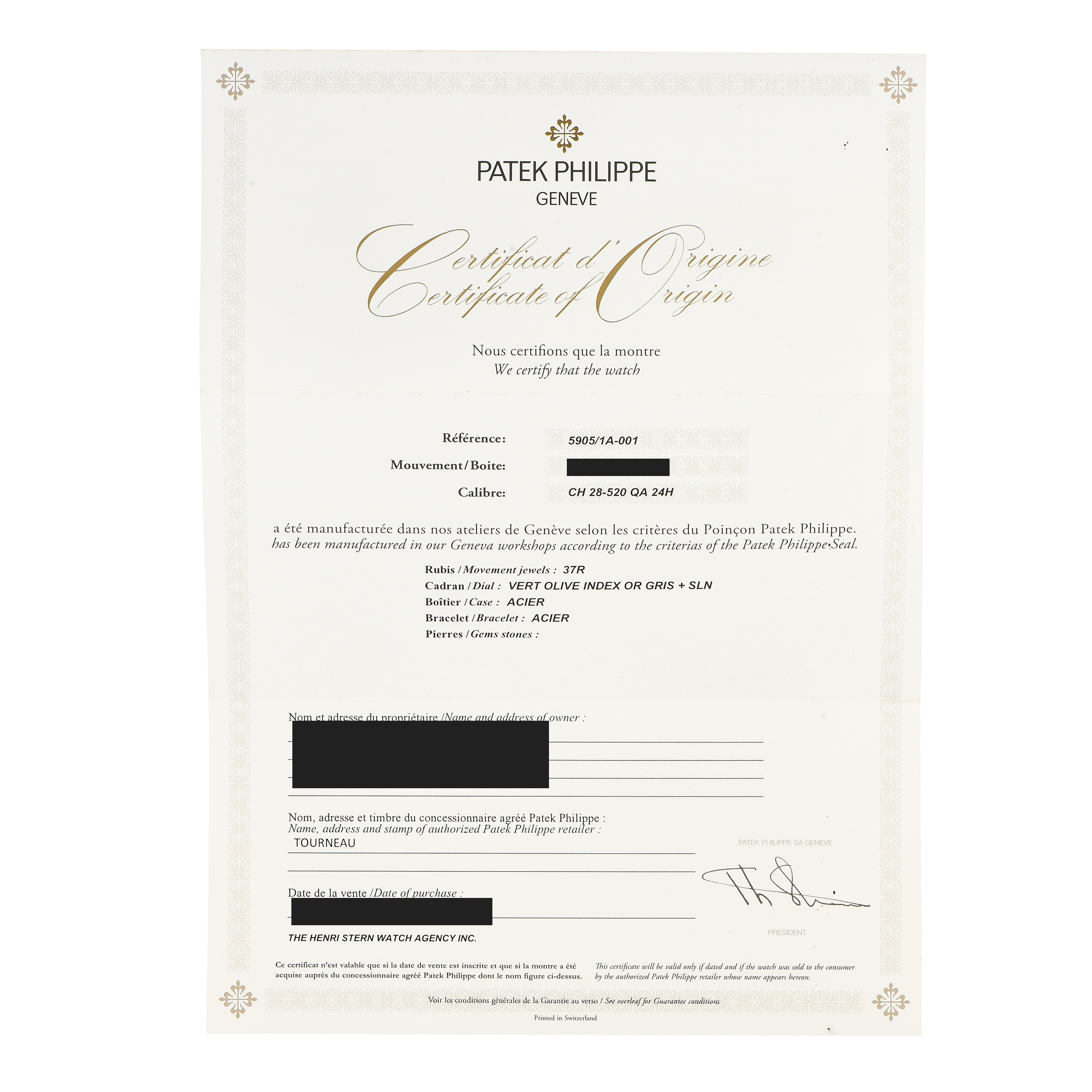 Patek Philippe Complications Annual Calendar Flyback Chronograph Watch 5905/1A-001 - Image 6