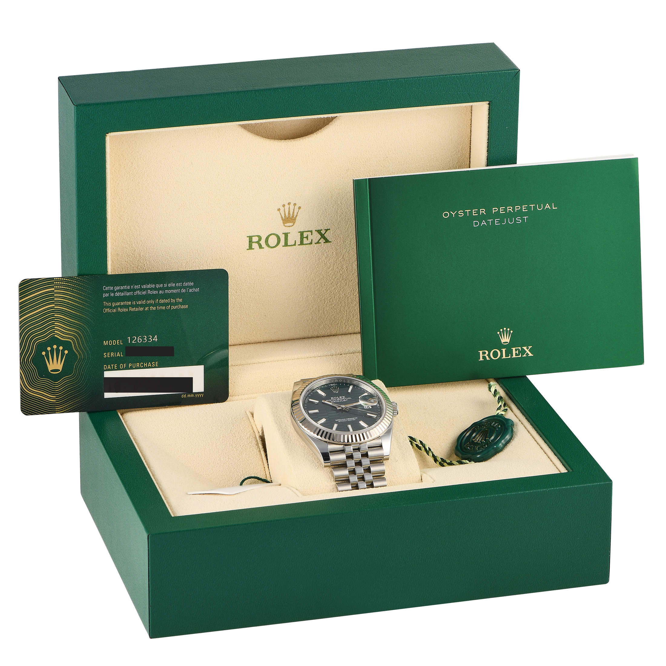 Rolex Datejust 41 Fluted Green Dial Watch 126334 - Image 5