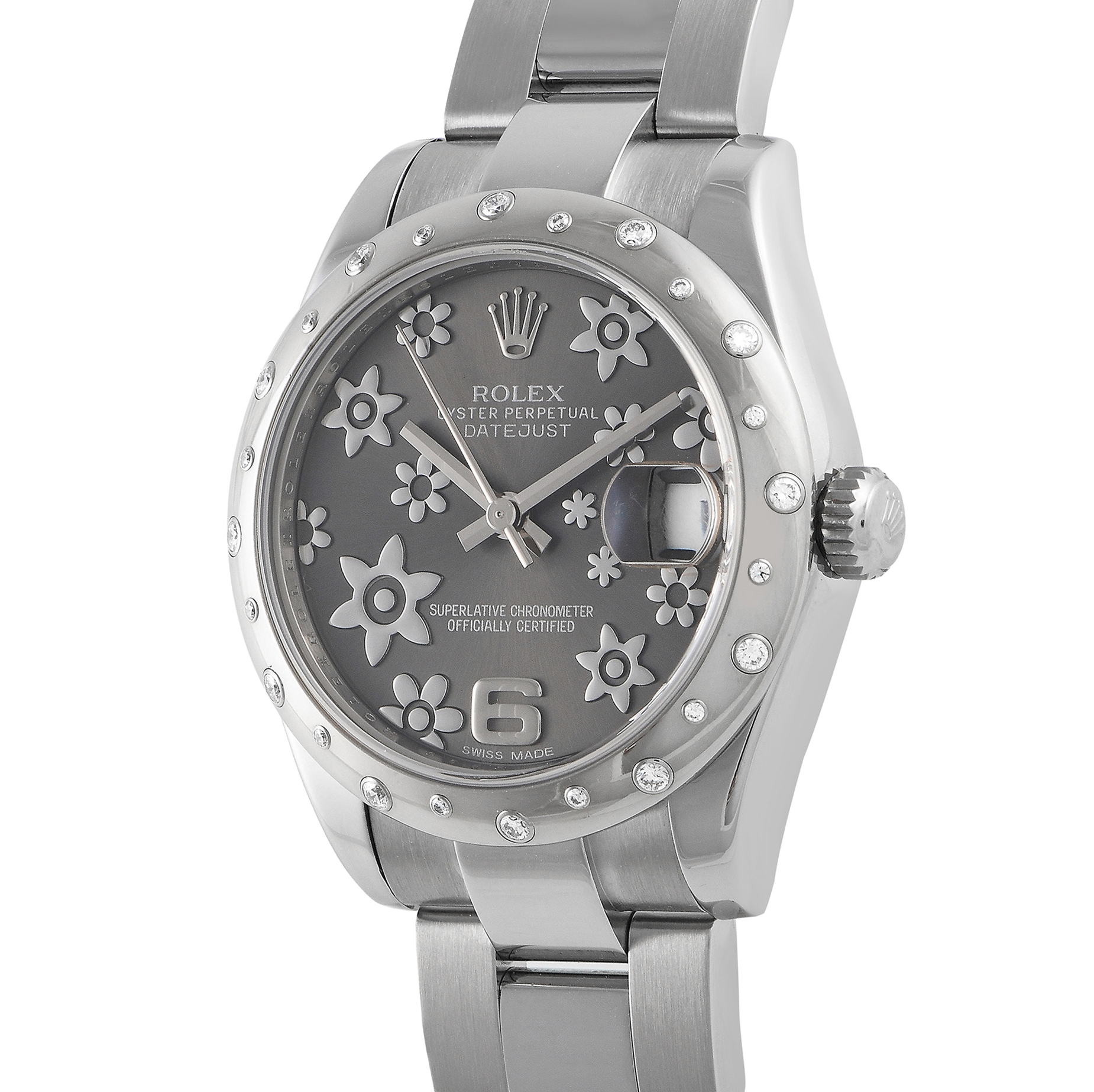 Rolex Datejust 31 Floral Dial Diamond Ladies Watch 178344 - Image 2