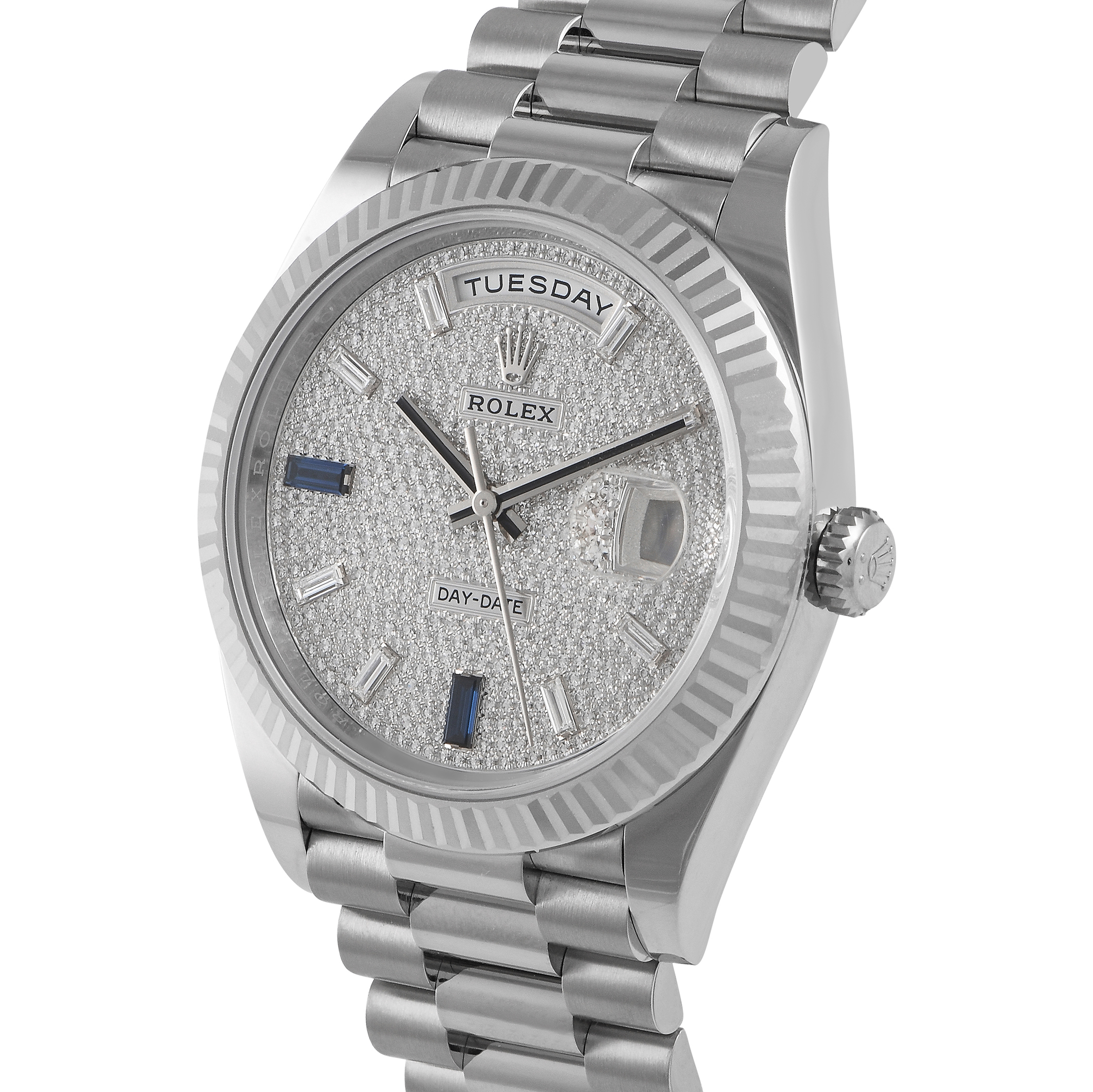 Rolex Day-Date 40 Diamond Pave White Gold Watch 228239