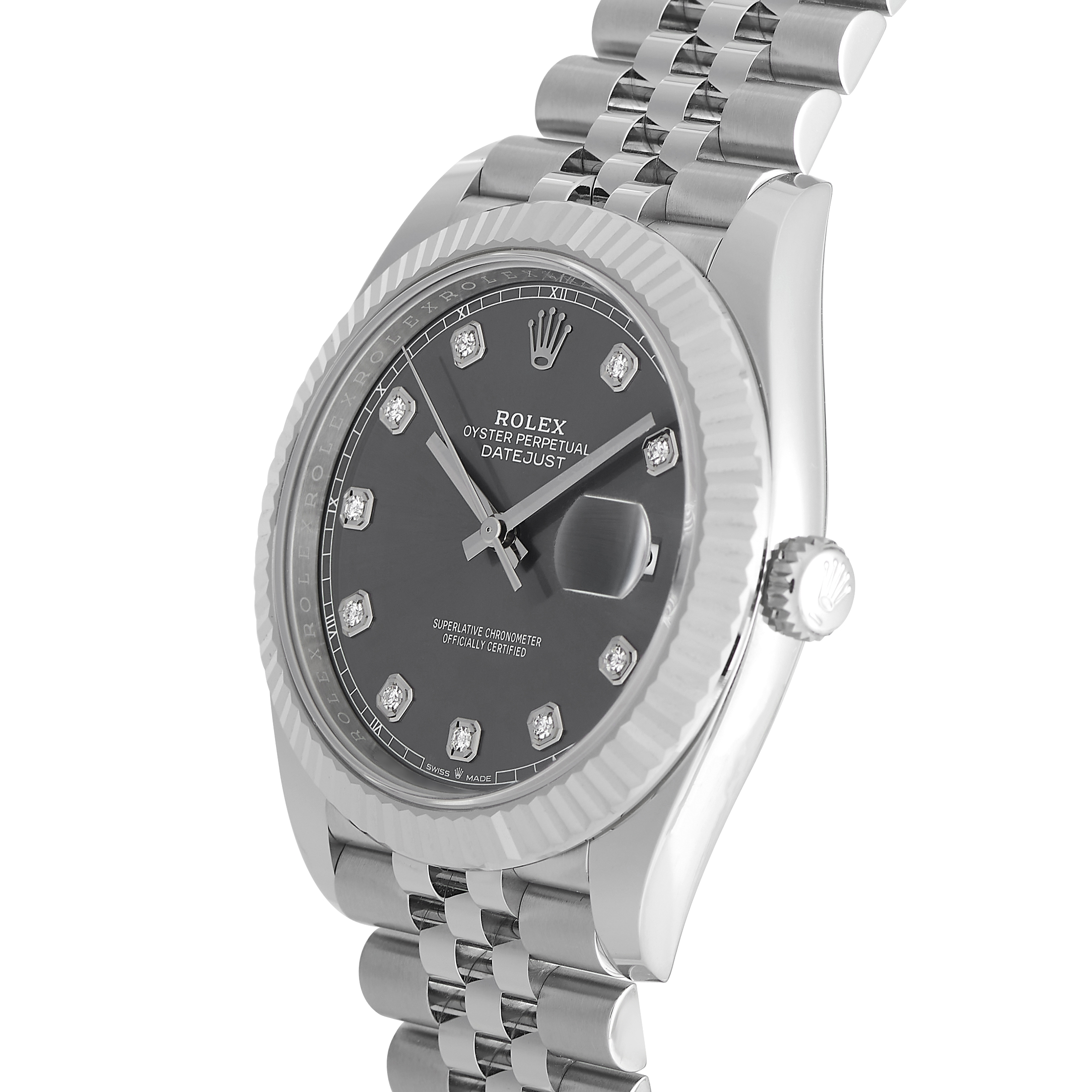 Rolex Datejust 41 Slate Diamond Dial Watch 126334