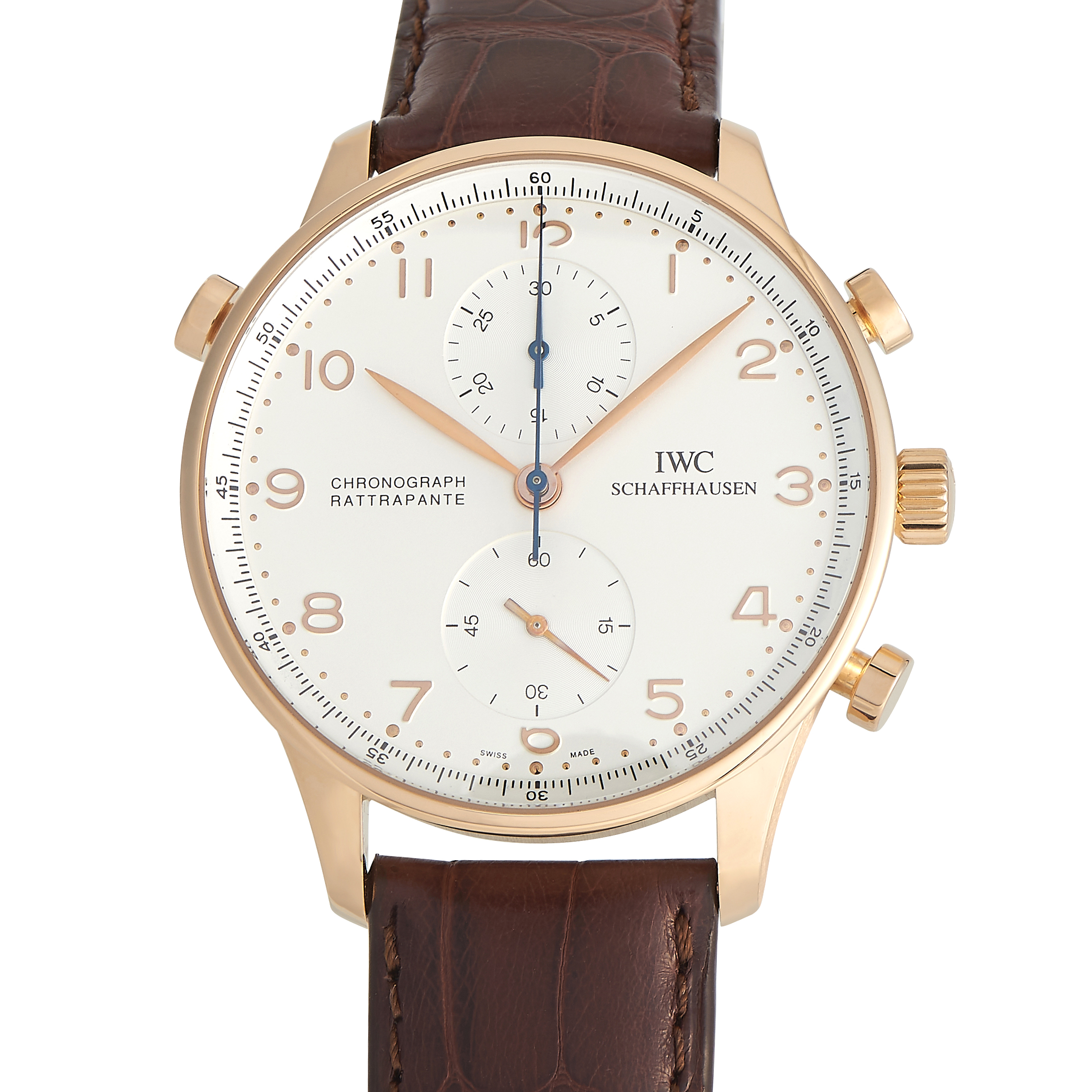 IWC Portuguese Rattrapante Split Second Chronograph Watch IW3712-003