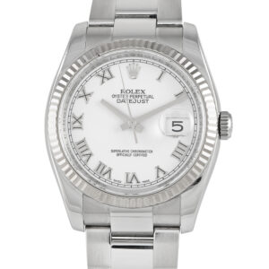 Rolex Datejust 36 White Roman Dial Watch 116234