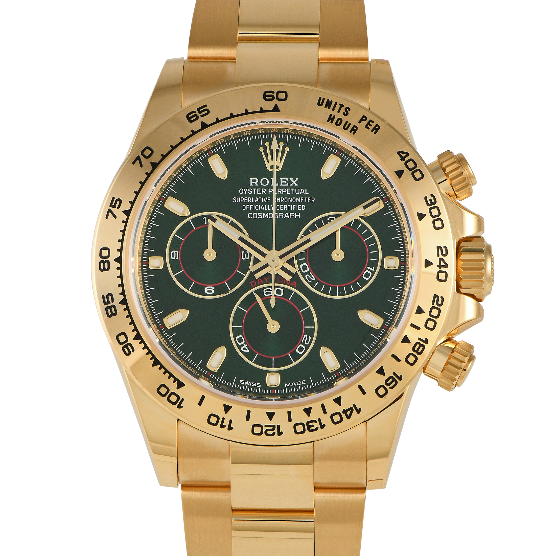 Rolex Daytona Green Dial Yellow Gold Watch 116508