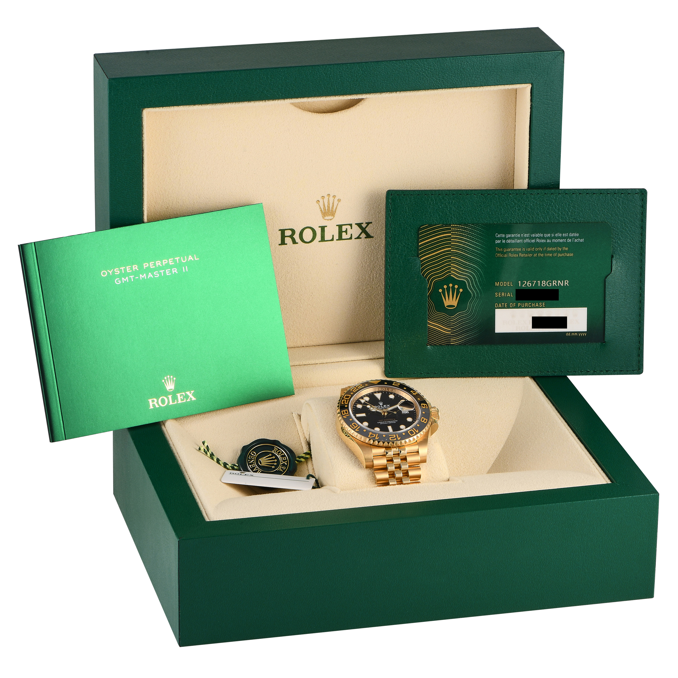 Rolex GMT-Master II Yellow Gold Watch 126718GRNR