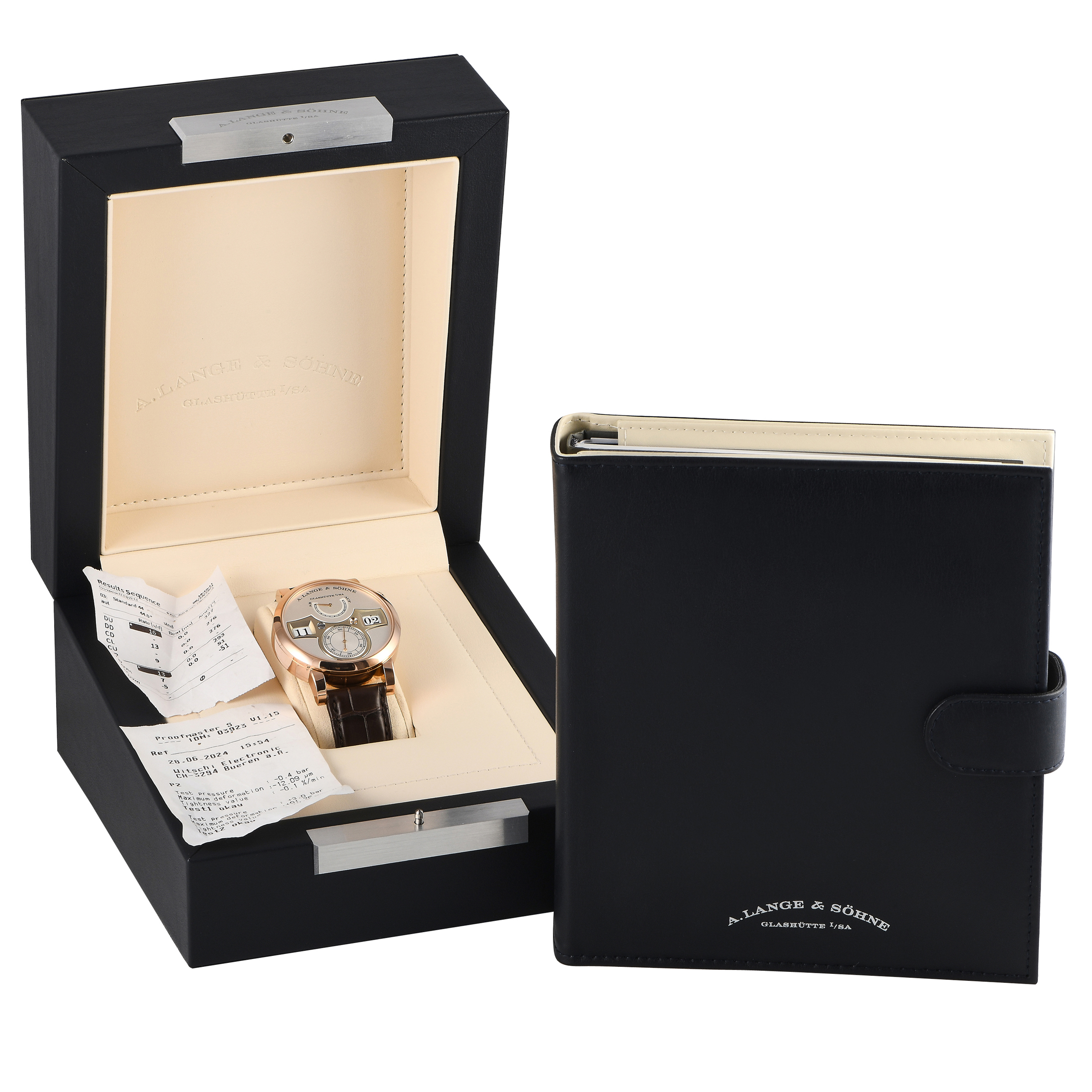 A. Lange & Sohne Zeitwerk Rose Gold Watch 140.032 - Image 5
