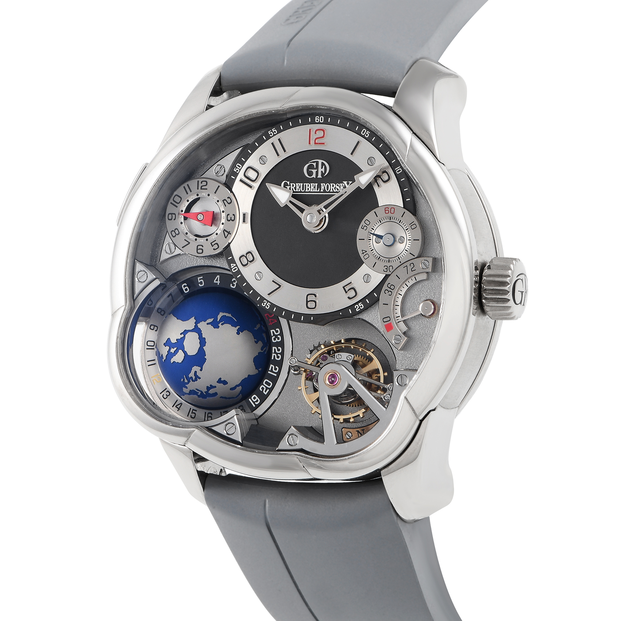 Greubel Forsey GMT Tourbillon 18K White Gold Watch - Image 5