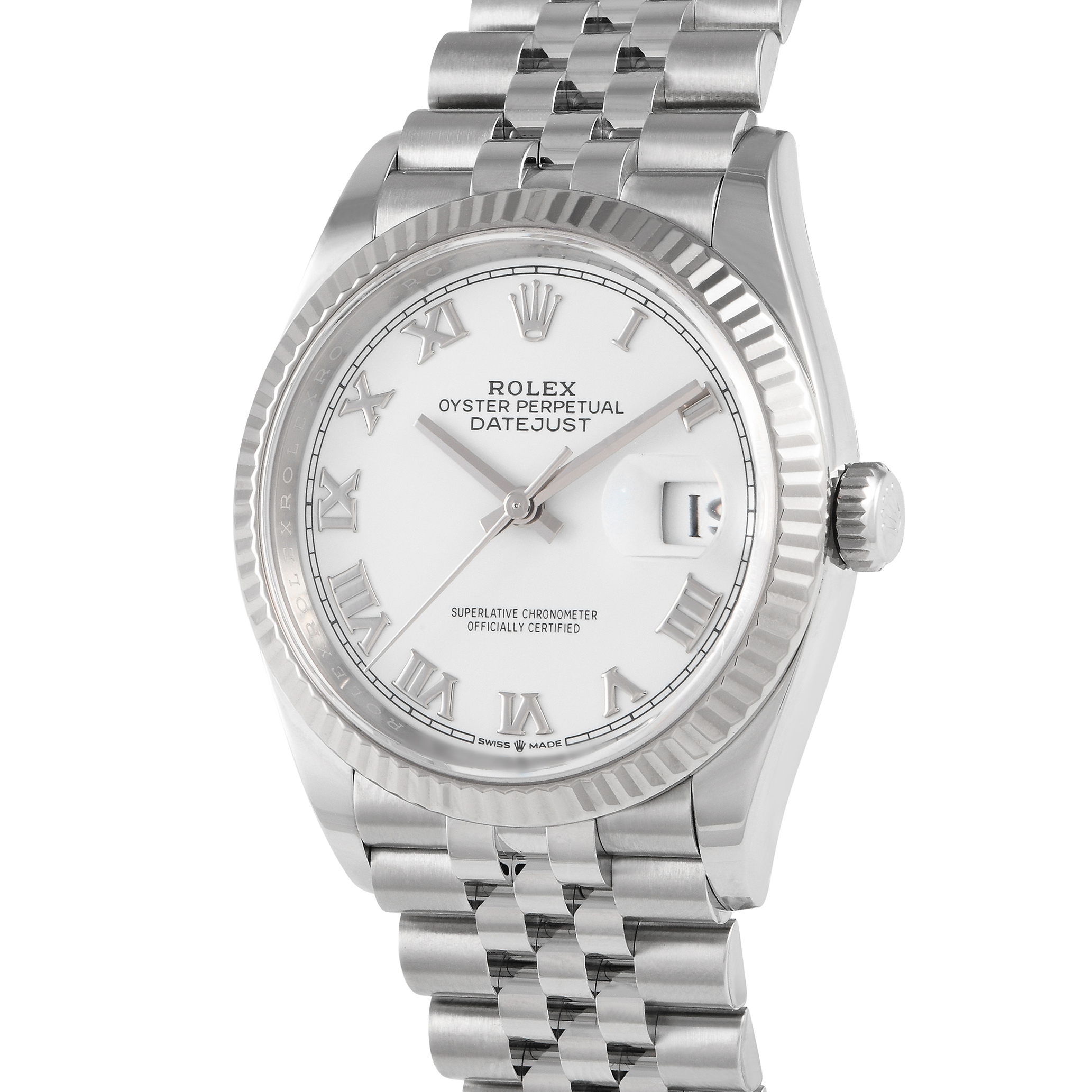 Rolex Datejust 36 White Roman Dial Watch 126234 - Image 2