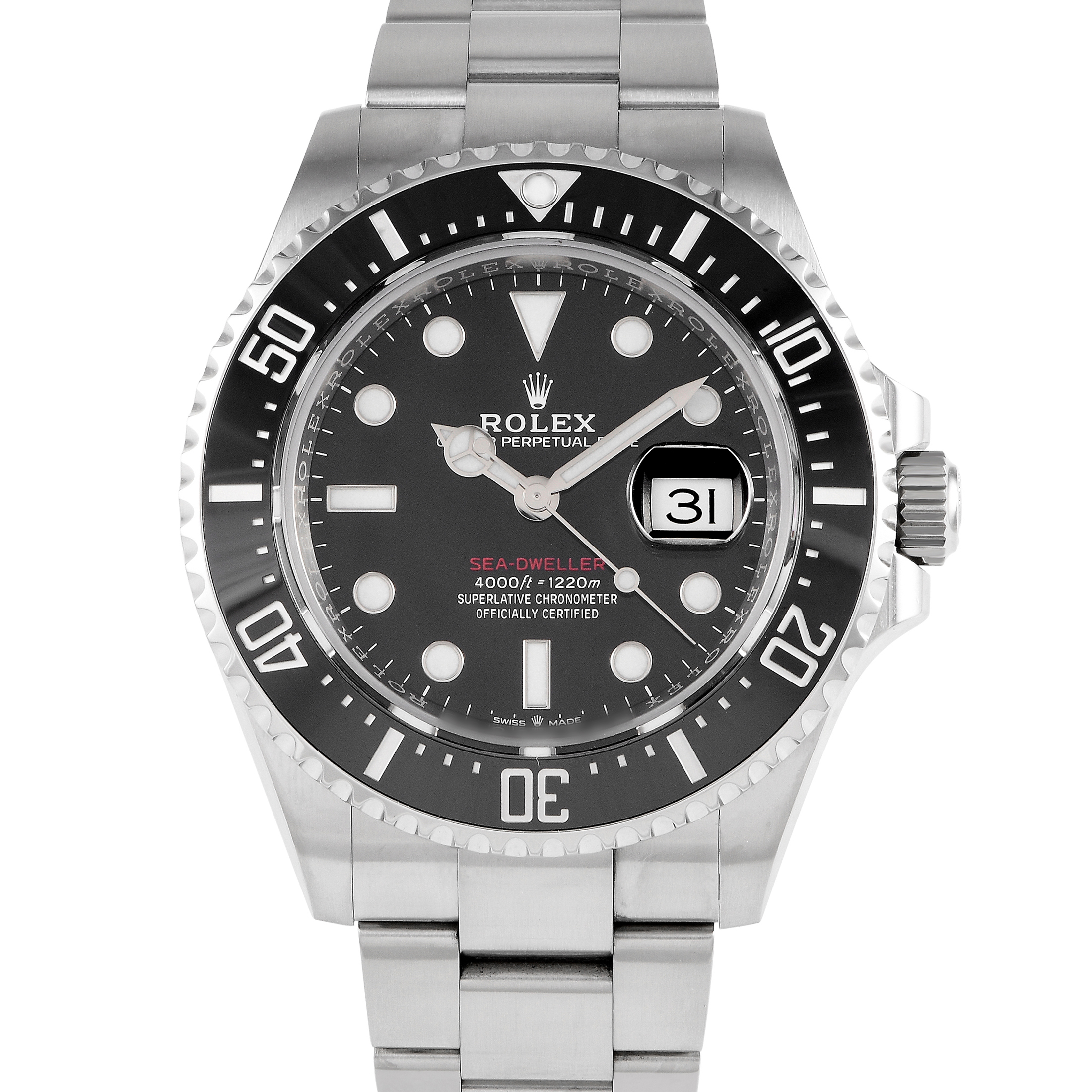 Pre-owned Rolex Sea-Dweller 43mm black dial on Oyster bracelet, ref. 126600