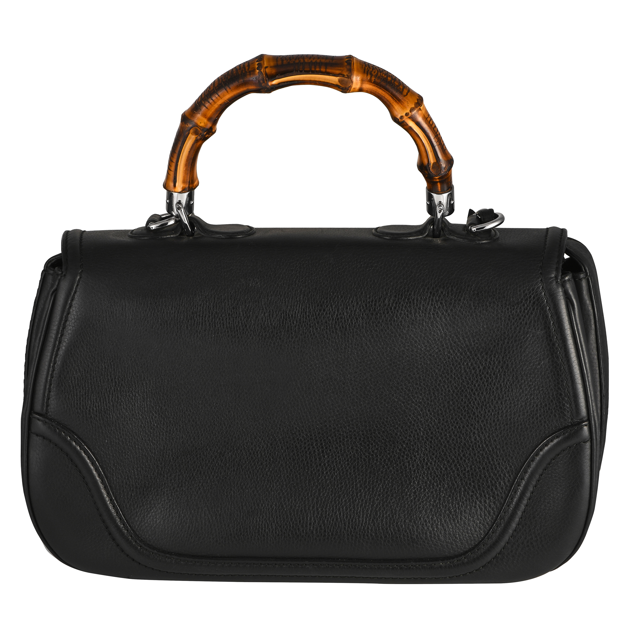 Gucci Bamboo Top Handle Tassel Leather Bag - Image 2