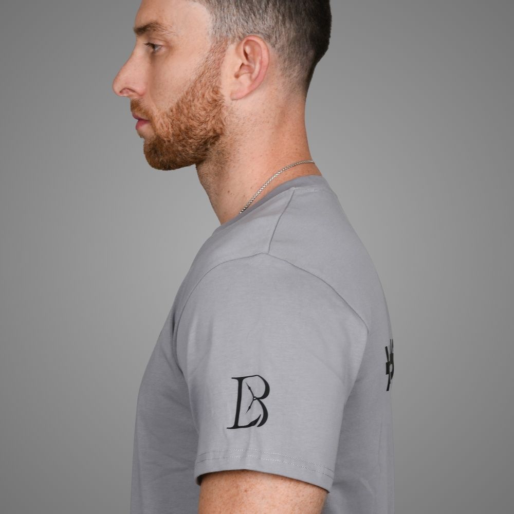 Luxury Bazaar Gray "Unauthorized Dealer"® Crewneck T-Shirt - Image 3