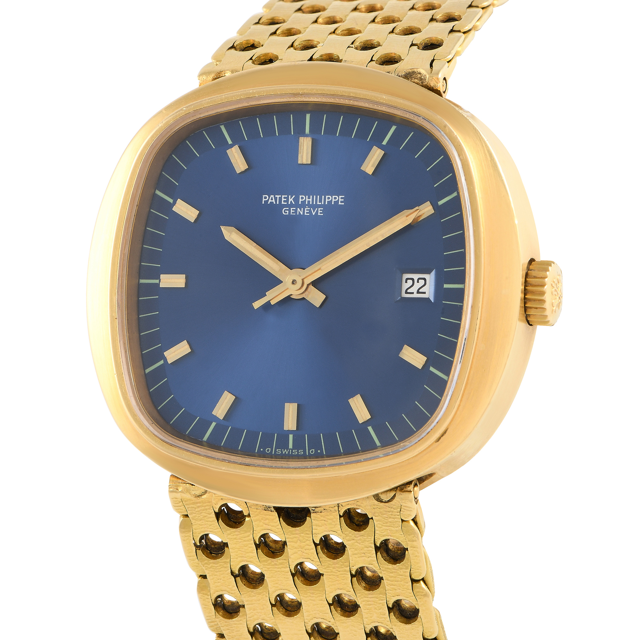 Patek Philippe Beta 21 Blue Dial 18K Yellow Gold Watch 3587/2J - Image 2