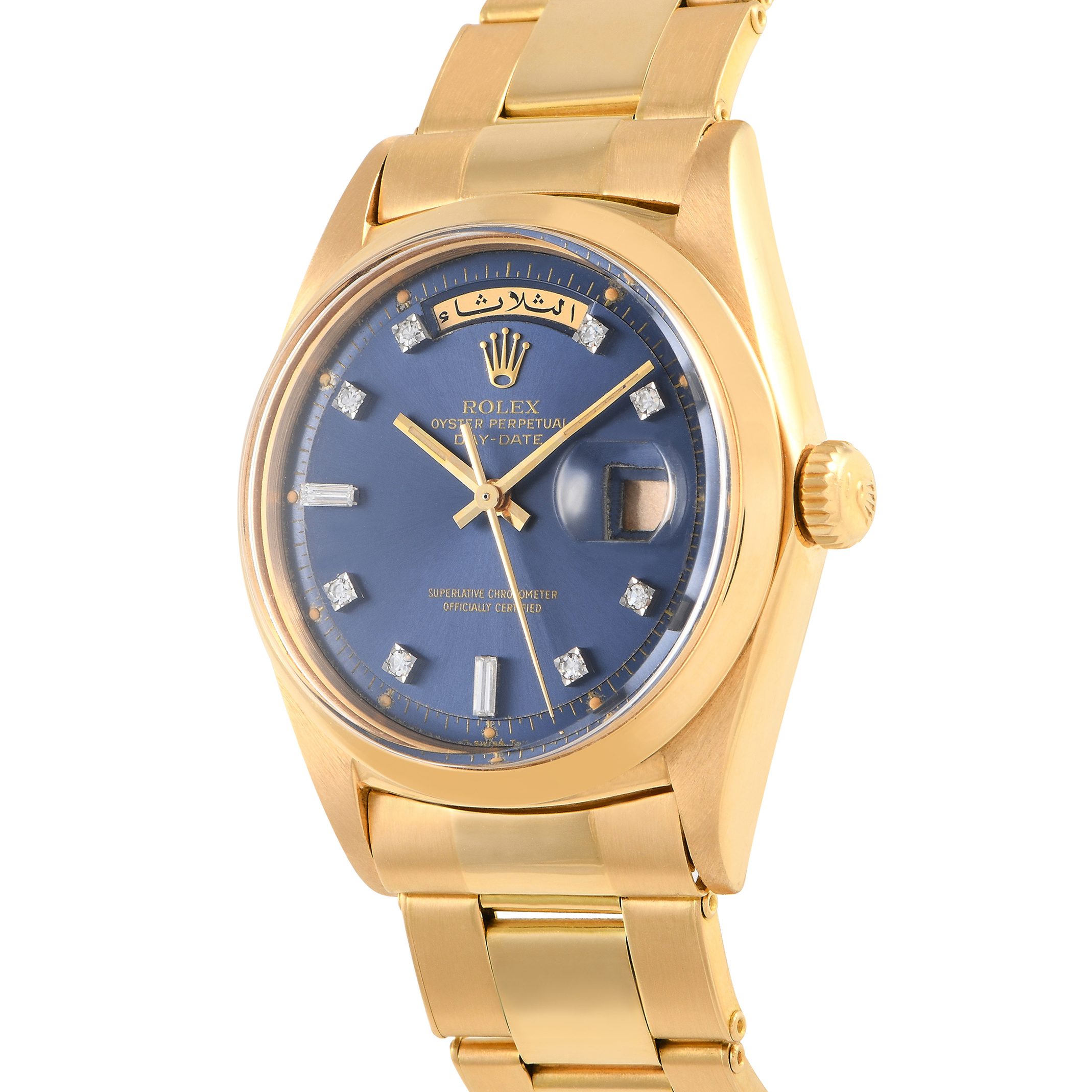 Rolex Day-Date 36 Diamond Arabic Dial Watch 1802/8