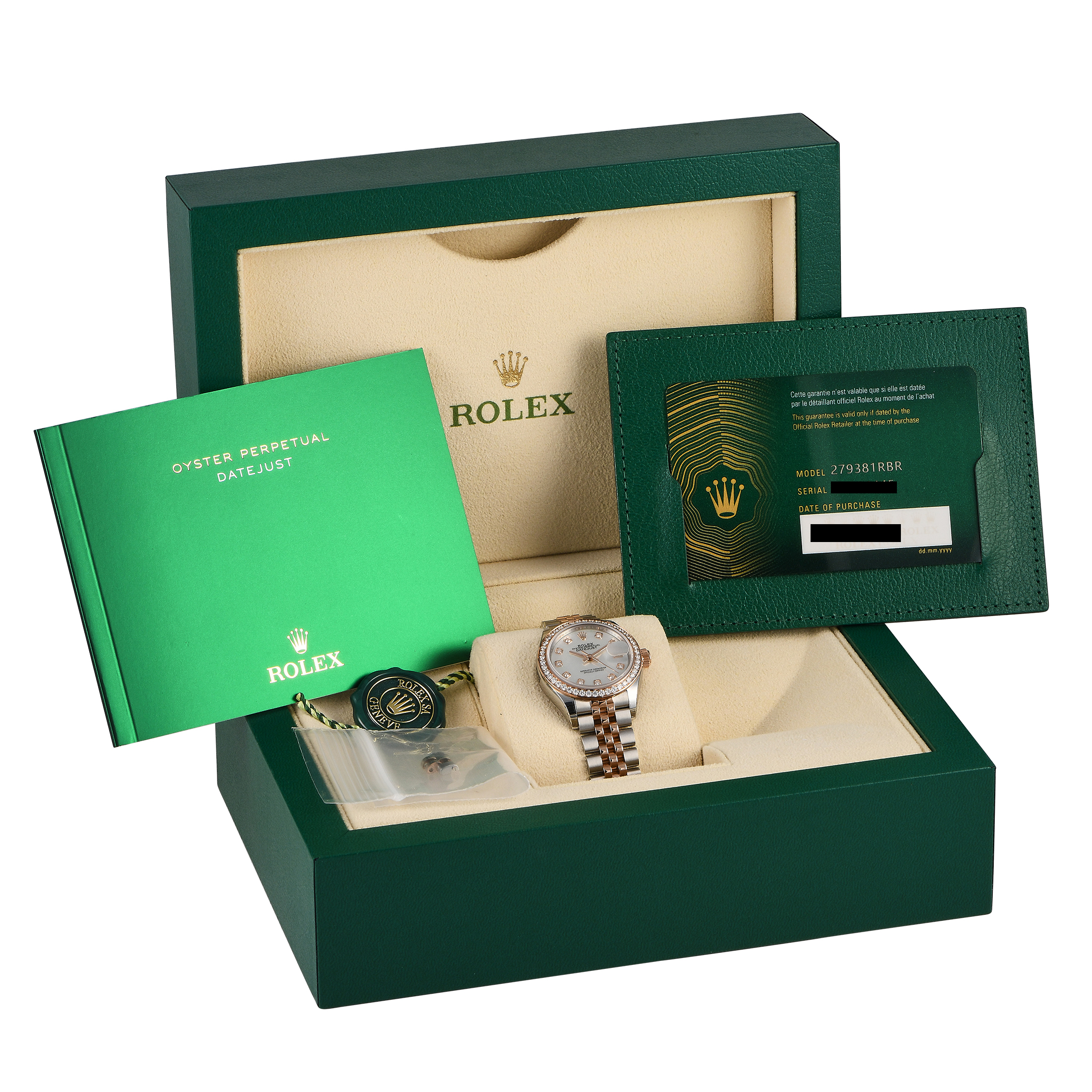 Rolex Lady-Datejust Mother-of-Pearl Diamond Dial Watch 279381RBR - Image 5