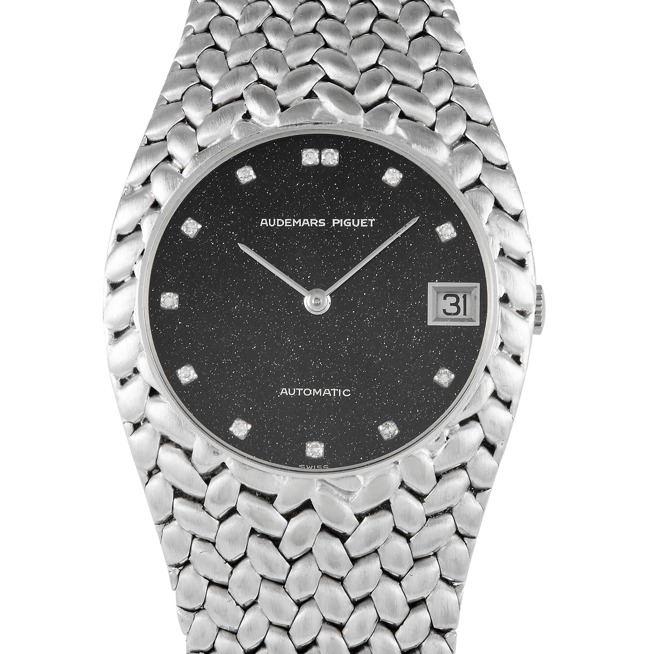 Audemars Piguet Cobra Aventurine Double Diamond Dial 18K White Gold Watch 5403BC