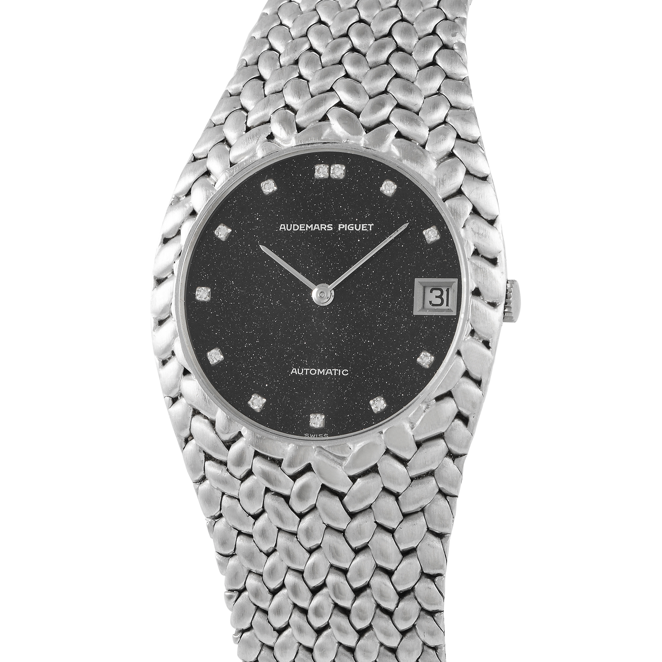 Audemars Piguet Cobra Aventurine Double Diamond Dial 18K White Gold Watch 5403BC - Image 2