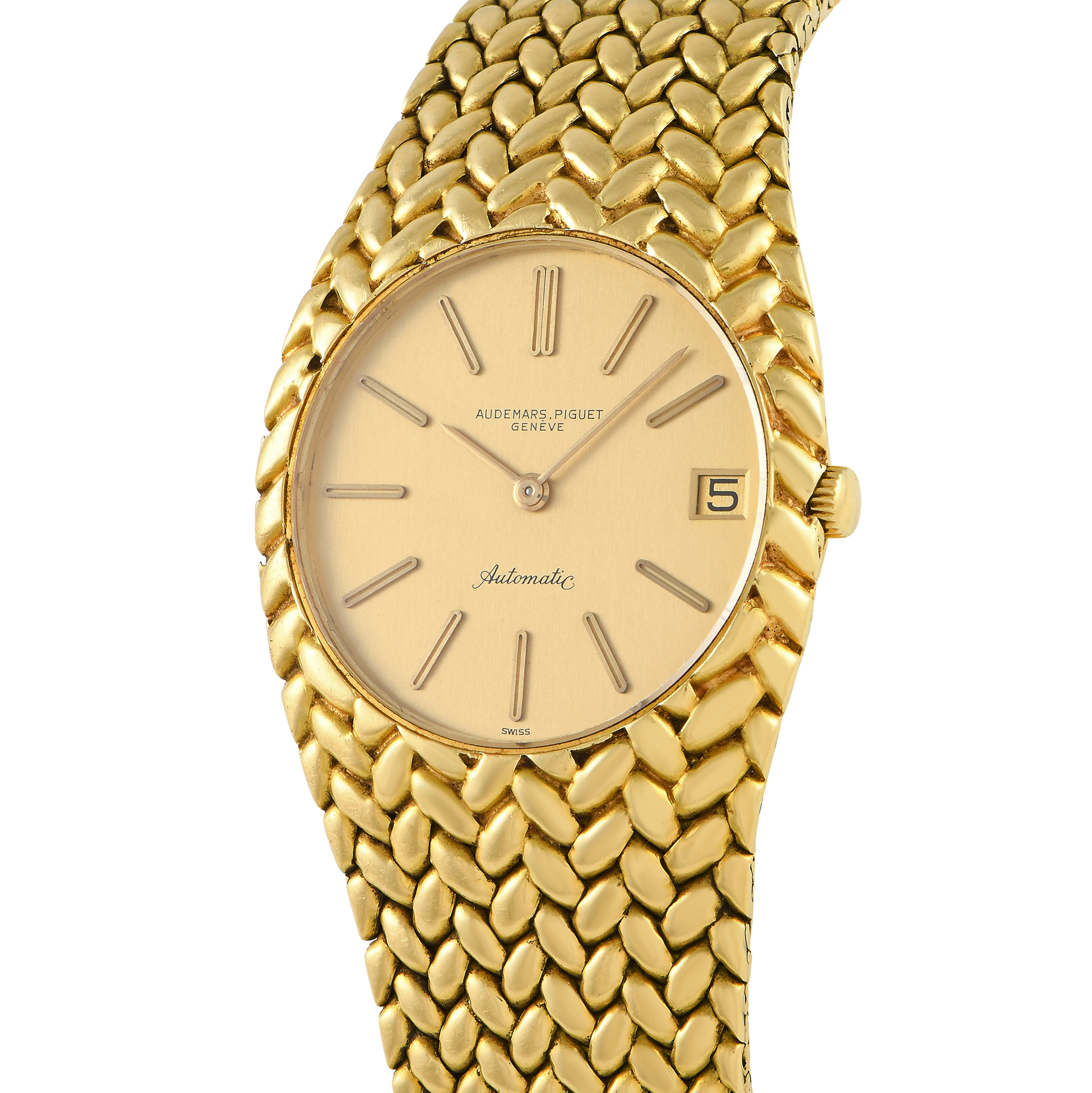Audemars Piguet Cobra Champagne Dial 18K Yellow Gold Watch 5403 - Image 2