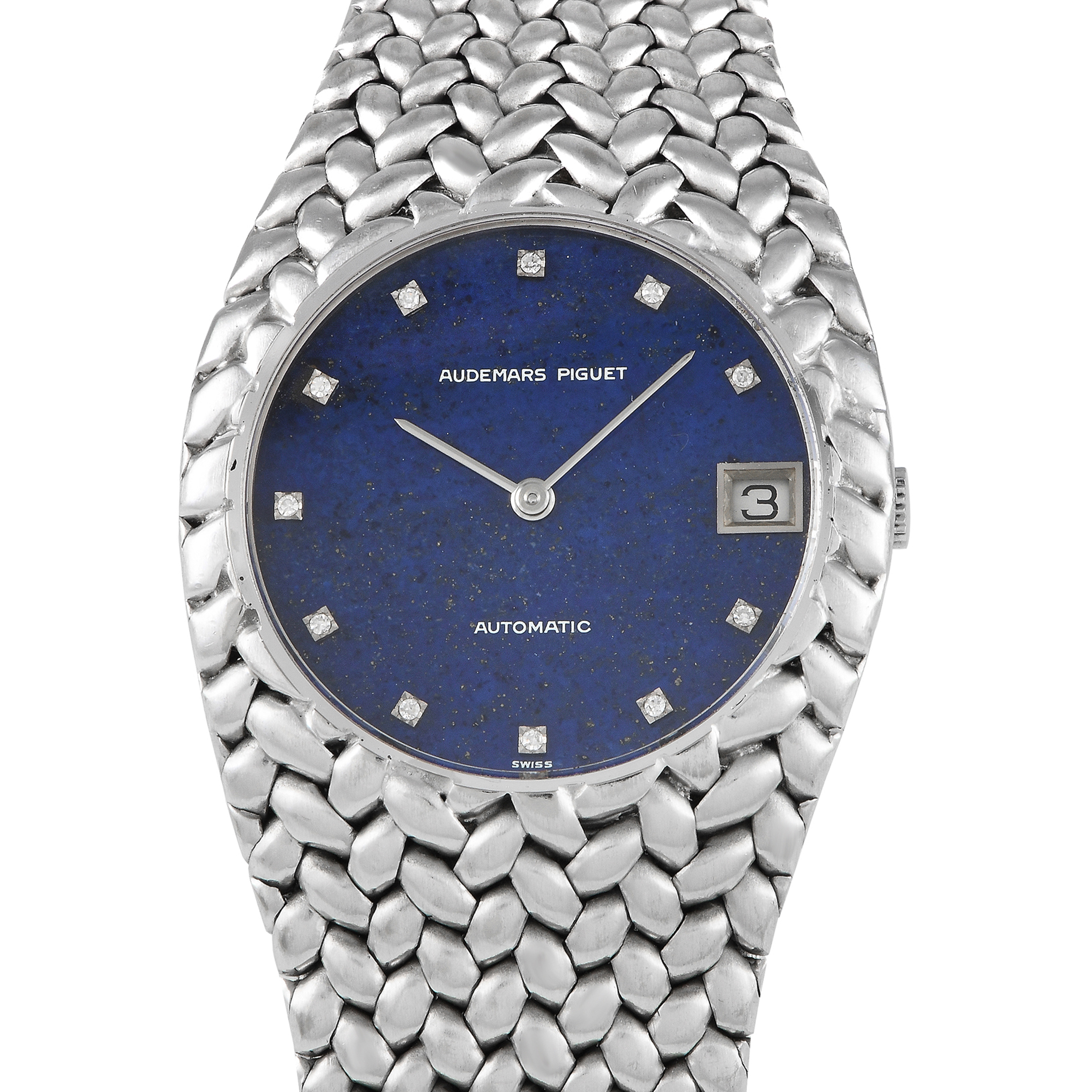 Audemars Piguet Cobra Lapis Diamond Dial 18K White Gold Watch 5403