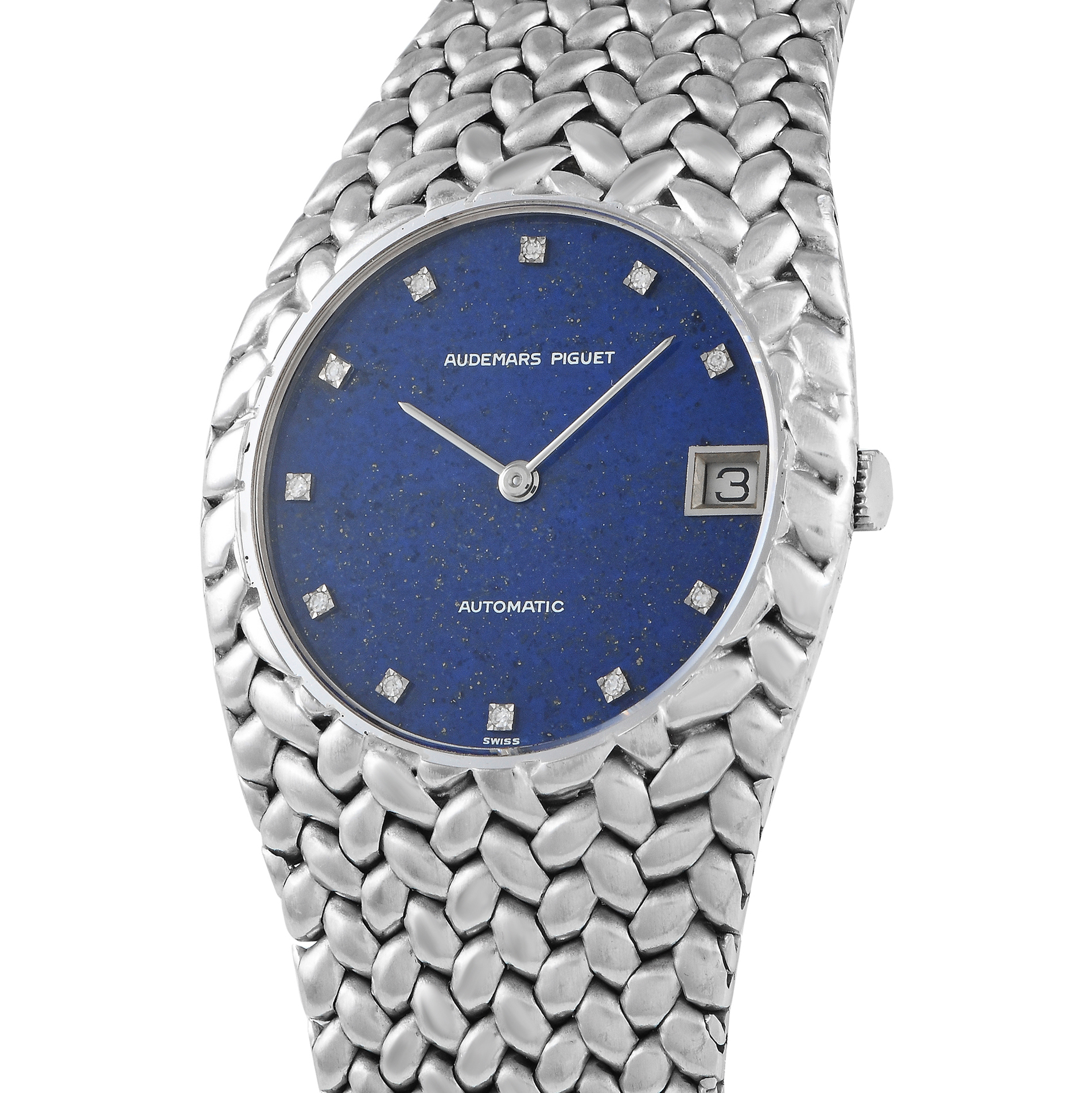 Audemars Piguet Cobra Lapis Diamond Dial 18K White Gold Watch 5403 - Image 2