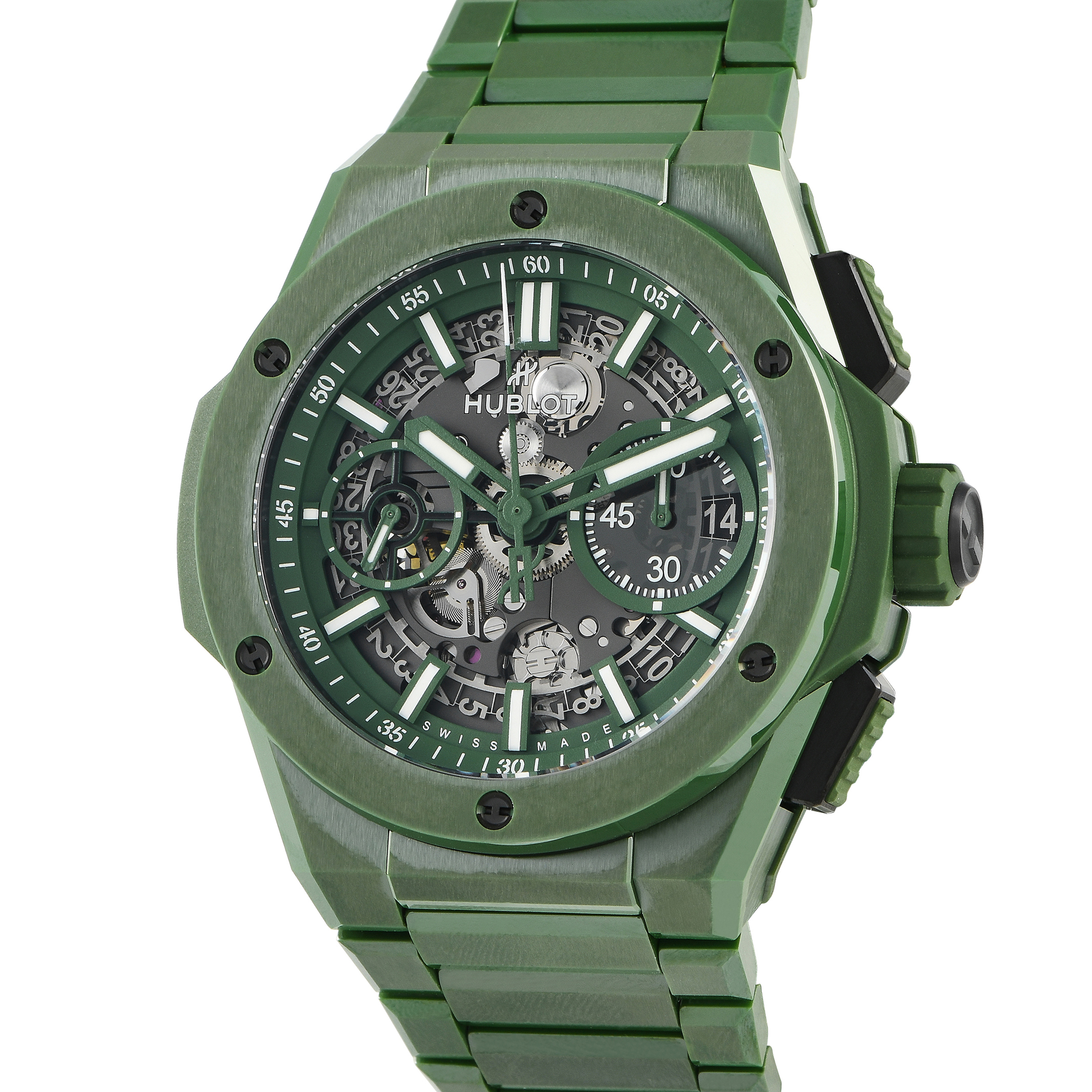 Hublot Big Bang Integrated Green Ceramic Watch 451.GX.5220.GX - Image 2