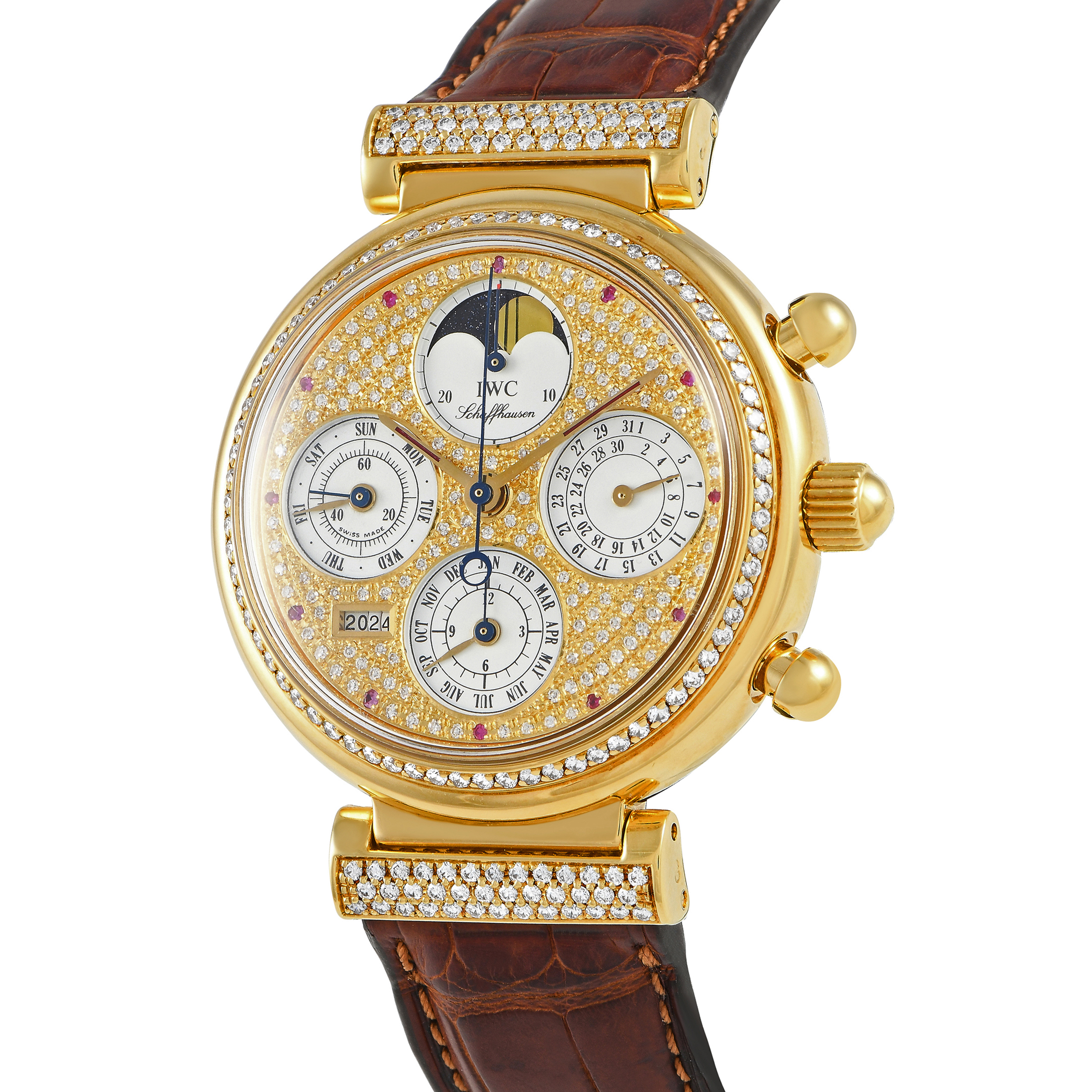 IWC Da Vinci Perpetual Calendar Chronograph Diamond-Set Watch 9253