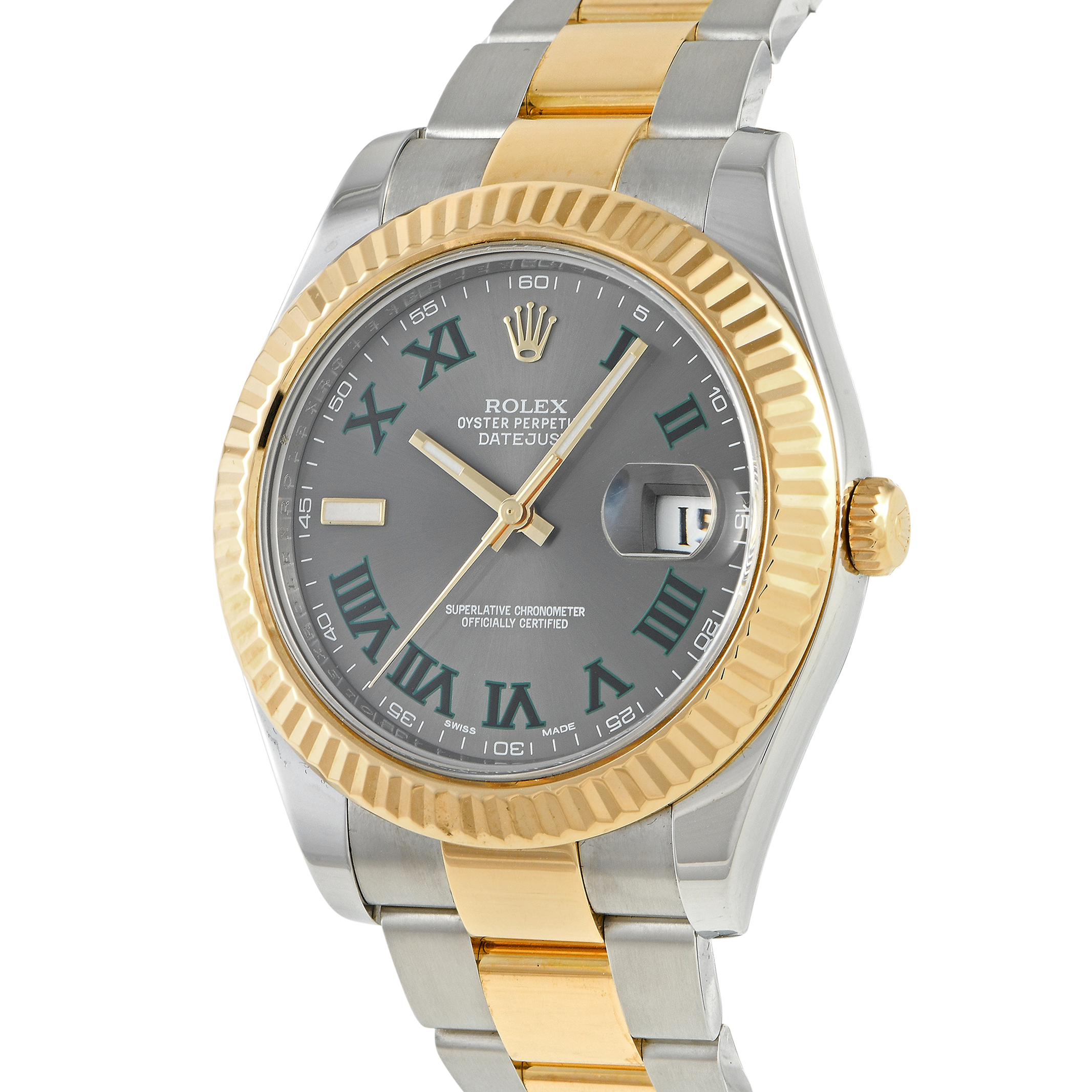 Rolex Datejust II Slate Roman Dial Watch 116333 - Image 2
