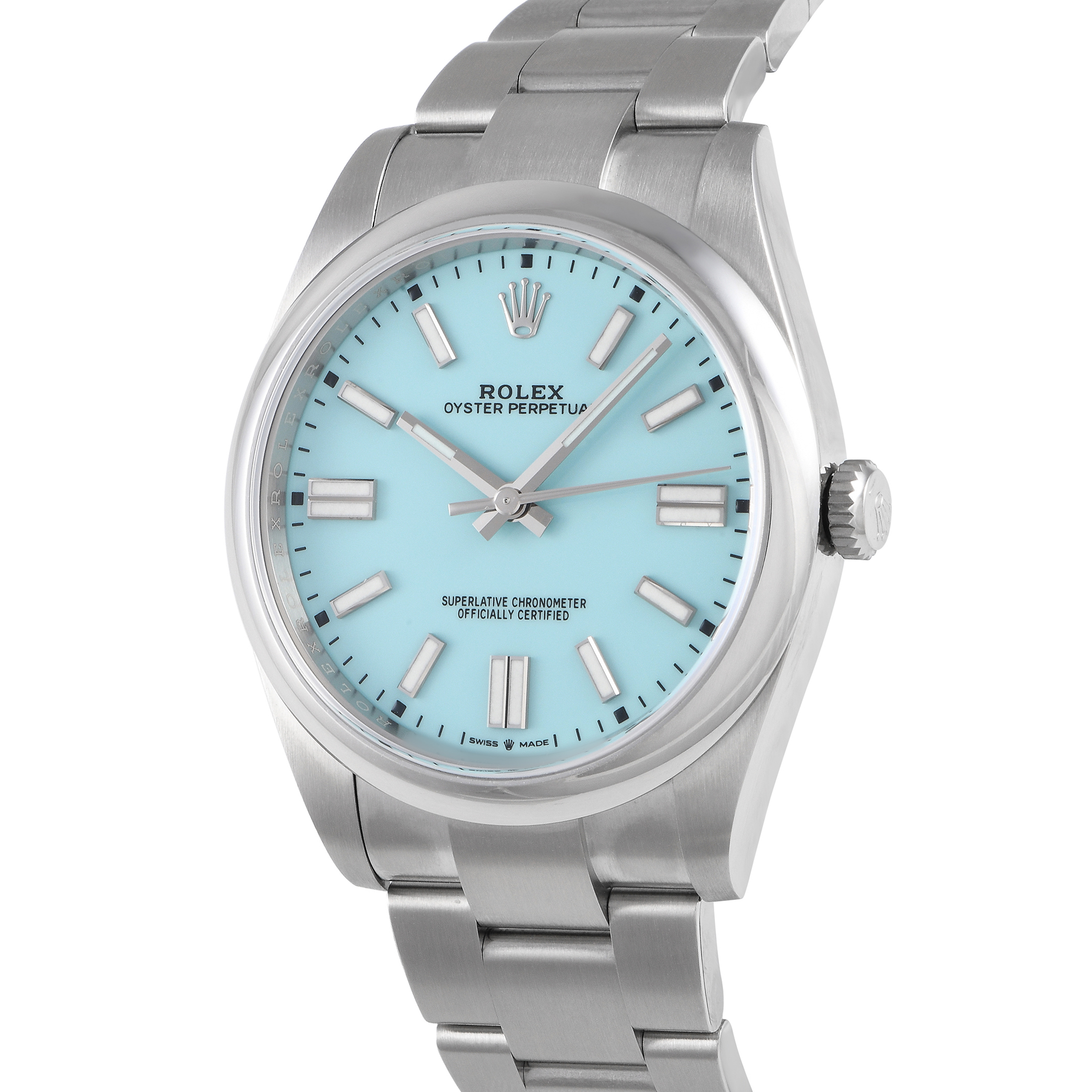 Rolex Oyster Perpetual 41 Turquoise Dial Watch 124300-0006 - Image 2