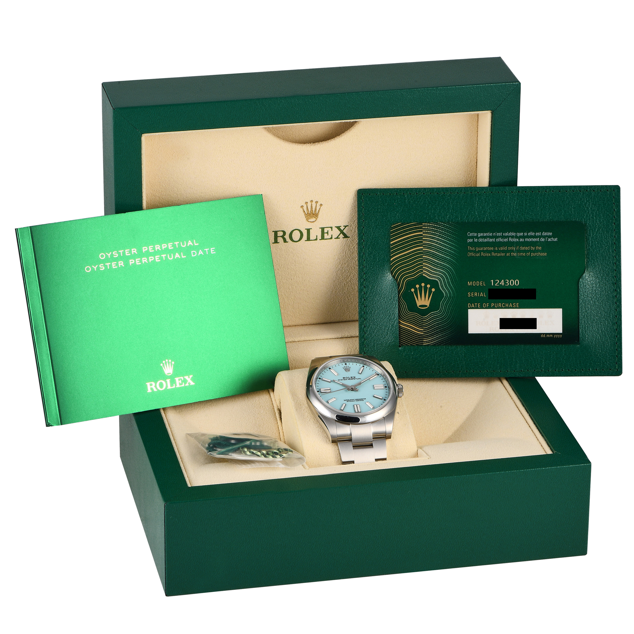 Rolex Oyster Perpetual 41 Turquoise Dial Watch 124300-0006 - Image 5