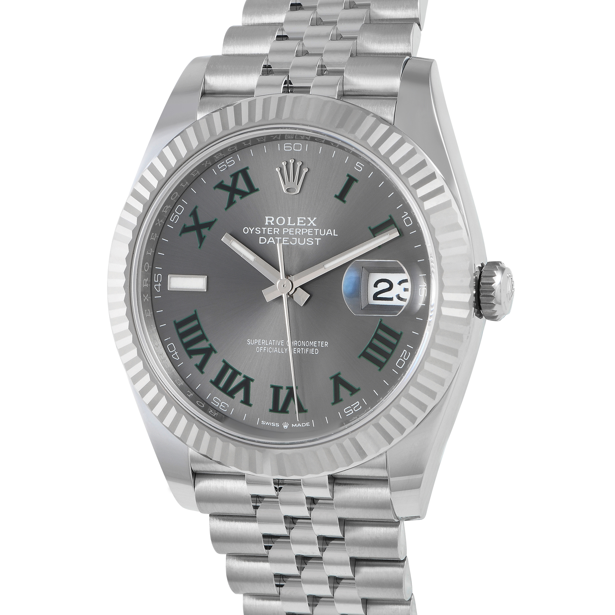 Rolex Datejust 41 Slate Roman Dial Watch 126334
